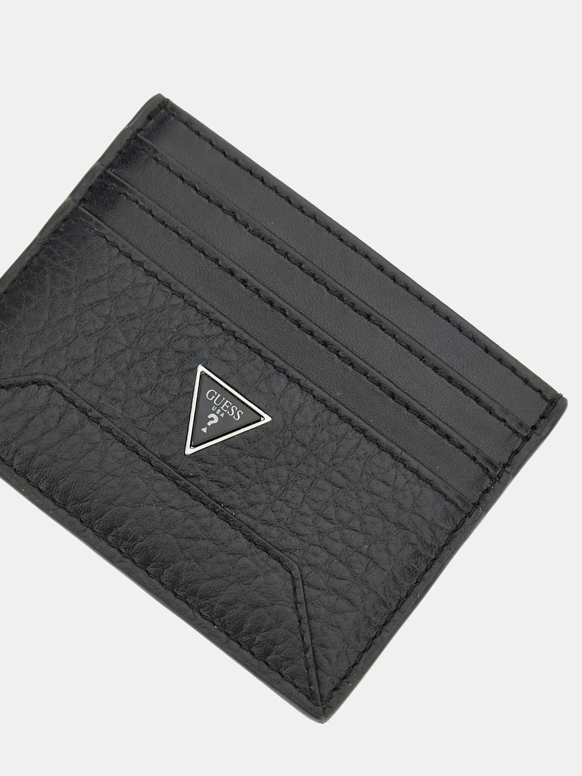 Guess Barcellona Erkek Siyah Deri Kartlık SMBAGRLEA25-BLA