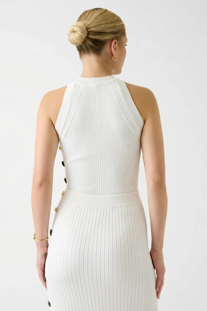 Guess Bice Halter Yaka Kadın Beyaz Bluz 6RGR105613Z-MCDM