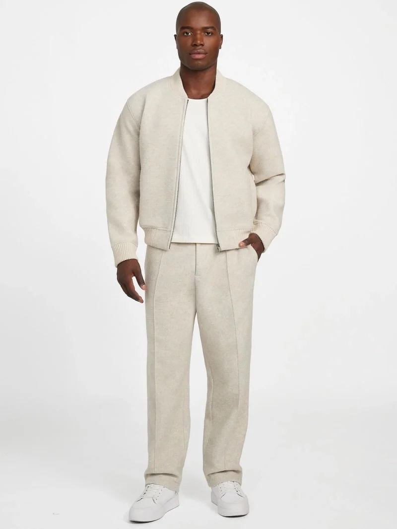 Guess Bomb Erkek Krem Yün Karışımlı Scuba  Eşofman Üstü  M5BQ22K7640-LOH