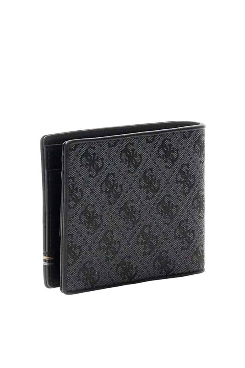 Guess Boston İkiye Katlanır Orta Boy Erkek Siyah Cüzdan SMBOLJLEA20-BLA