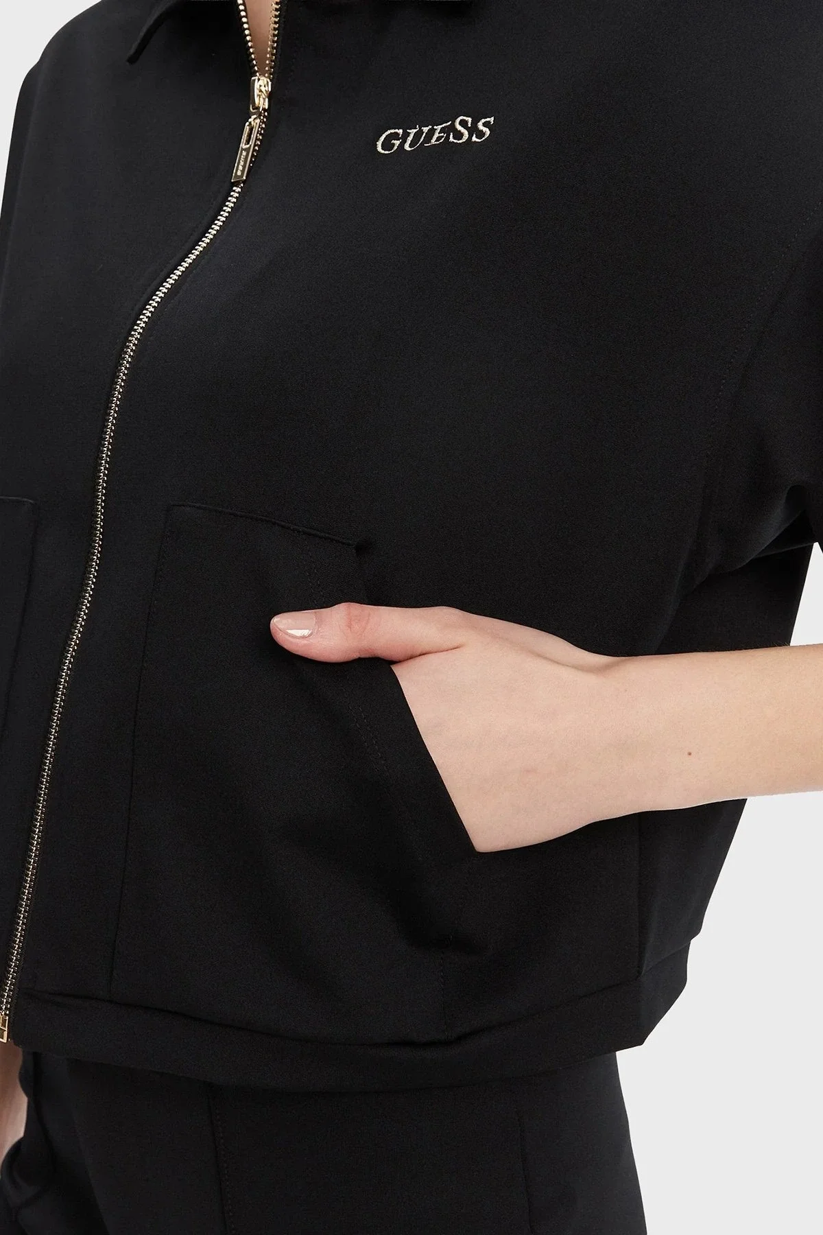 Guess Carla Kadın Siyah Aktif Ceket V5YL08KCX42-JBLK