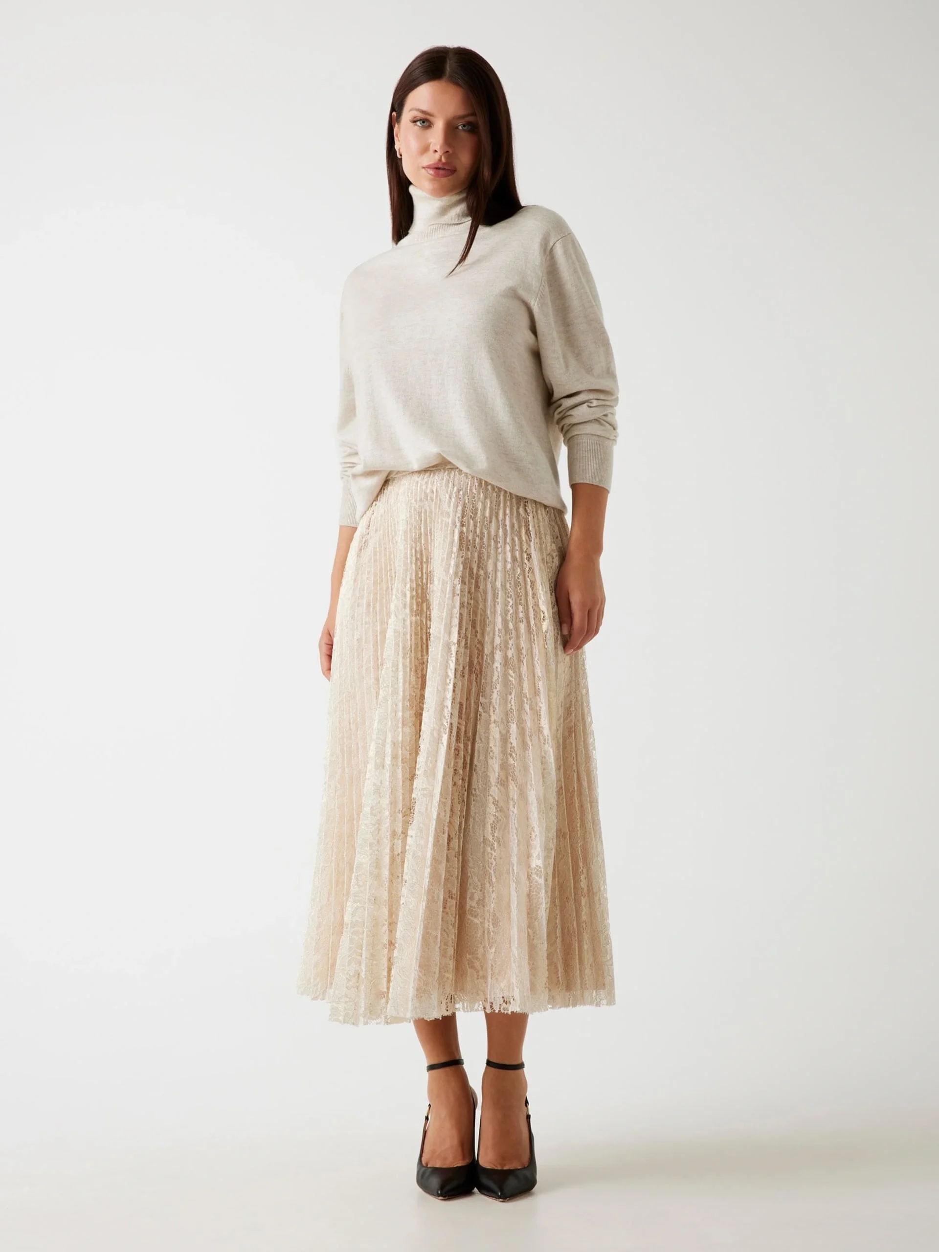 Guess Charlotte Kadın Altın Pileli Etek W5YD1EKCZ90-GOLD