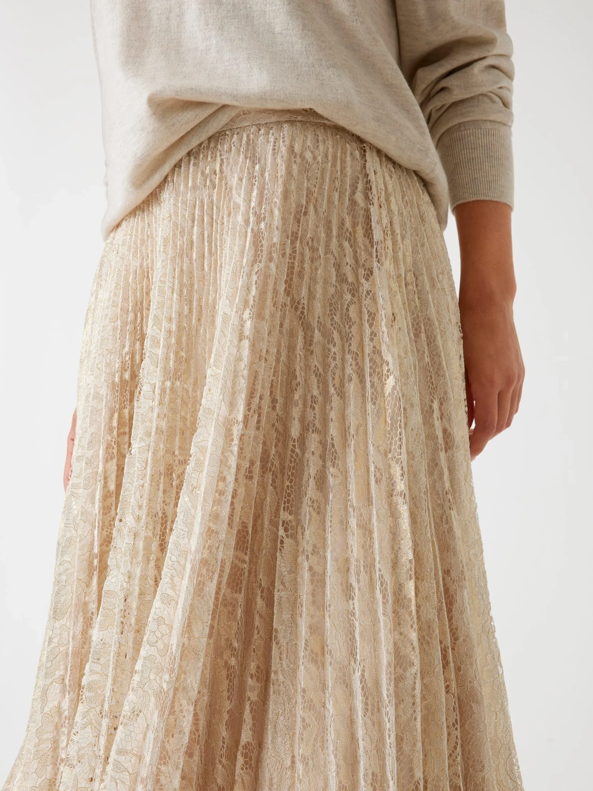 Guess Charlotte Kadın Altın Pileli Etek W5YD1EKCZ90-GOLD