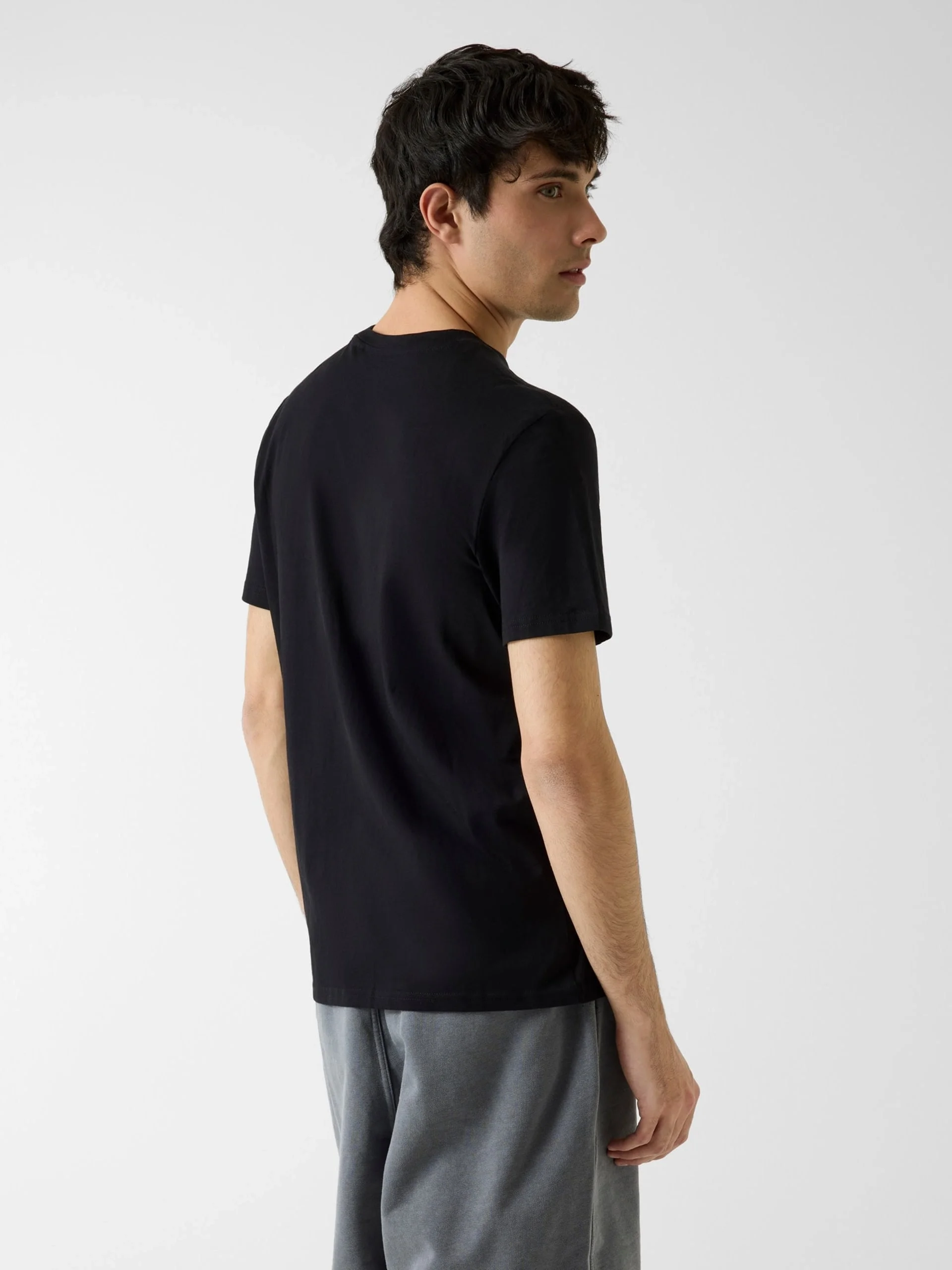 Guess Cochise Bisiklet Yaka Kısa Kollu Erkek Siyah T-shirt Z6RI00I3Z14-JBLK