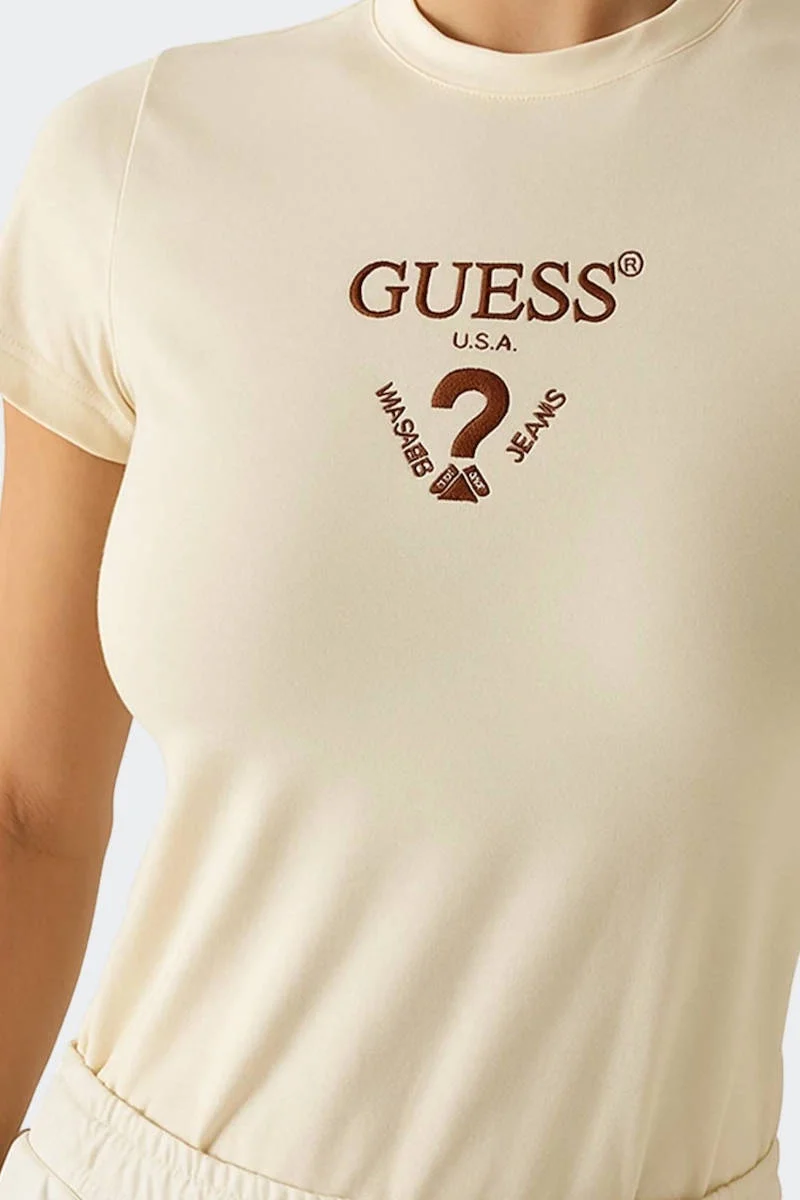 Guess Colette Kısa Kollu Kadın Beyaz T-shirt V4YI21KCDH1-D001