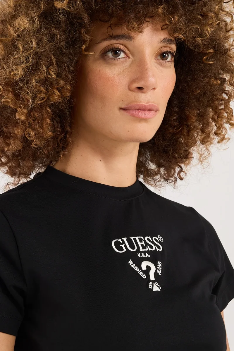 Guess Colette Kısa Kollu Kadın Krem T-shirt V4YI21KCDH1-FJ8N