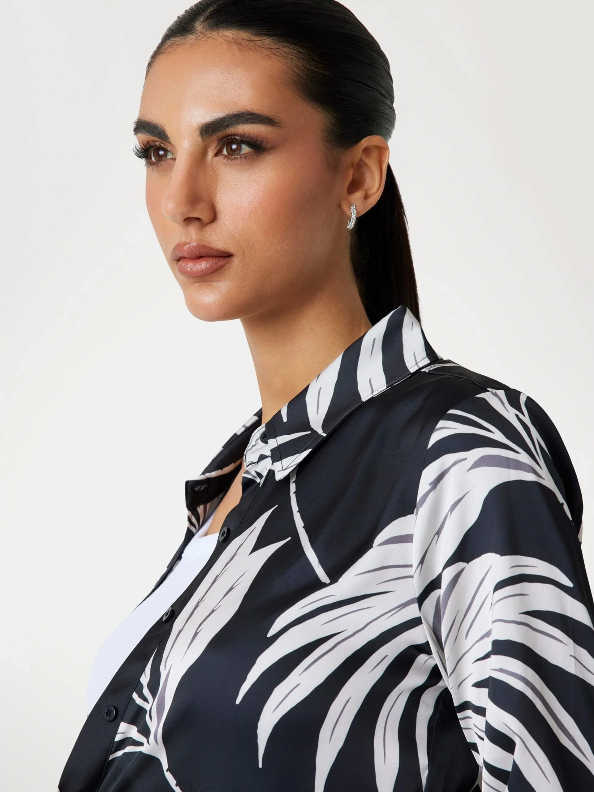 Guess Concetta Kadın Çok Renkli Slim Fit Gömlek W5YH03WF1T2-PJ1S