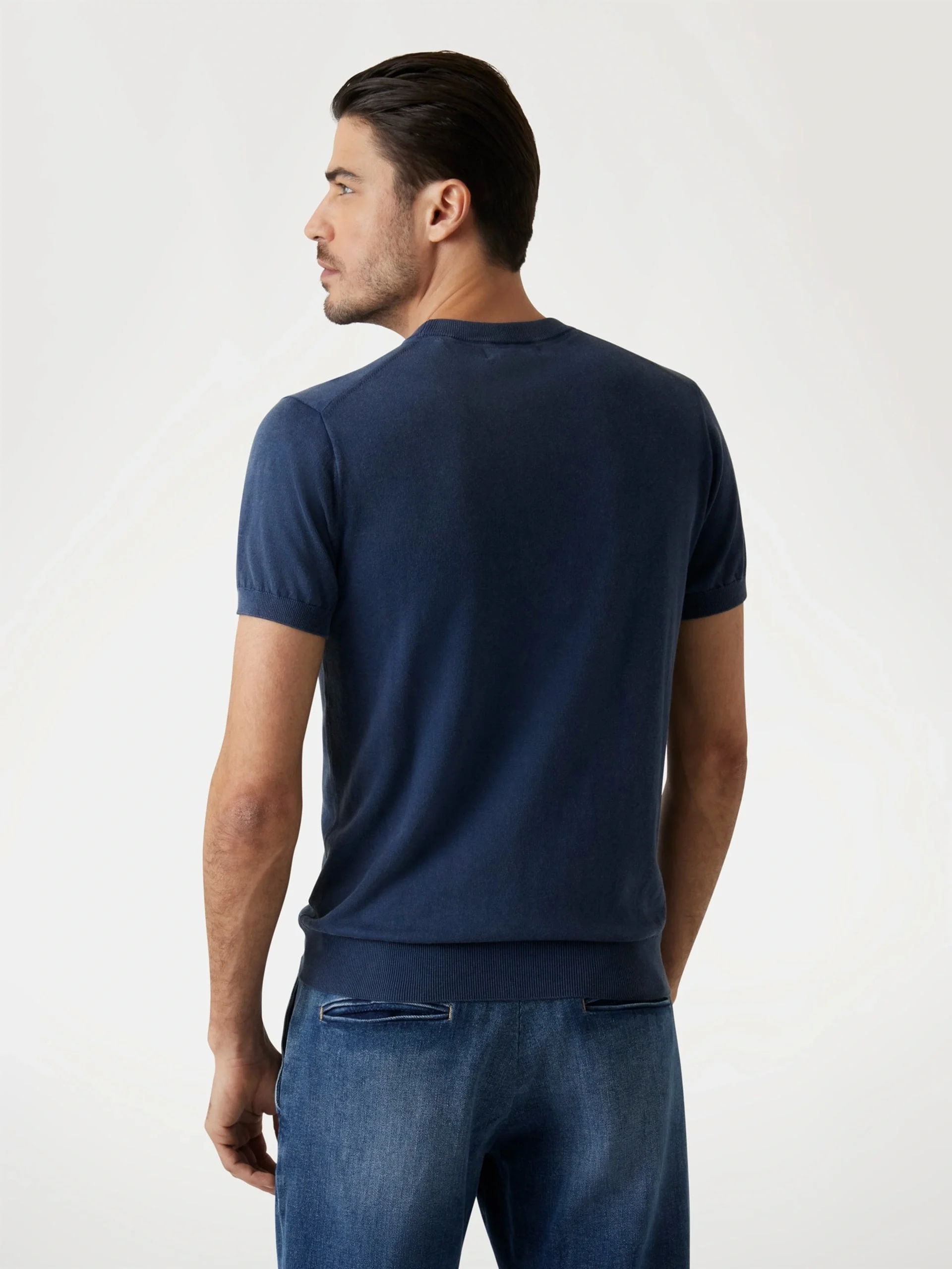 Guess Cornell Erkek Lacivert Ipek Karışımlı  T-Shirt M4GR05Z3DN1-G7V2