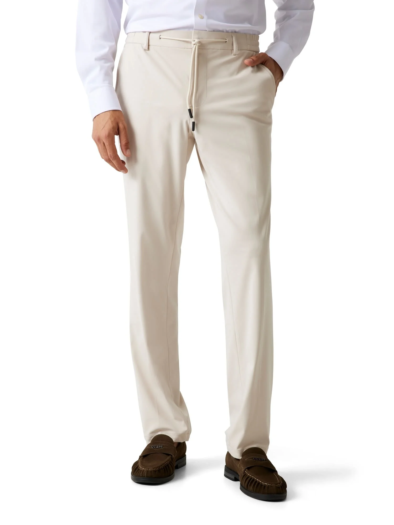 Guess Coulisse Erkek Krem Pantolon M5BB75WHHO2-G1I6