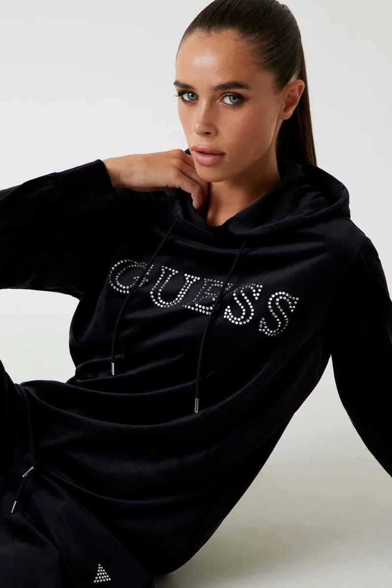 Guess Couture Kadın Siyah Aktif Sweatshirt V4RQ25K0232-JBLK