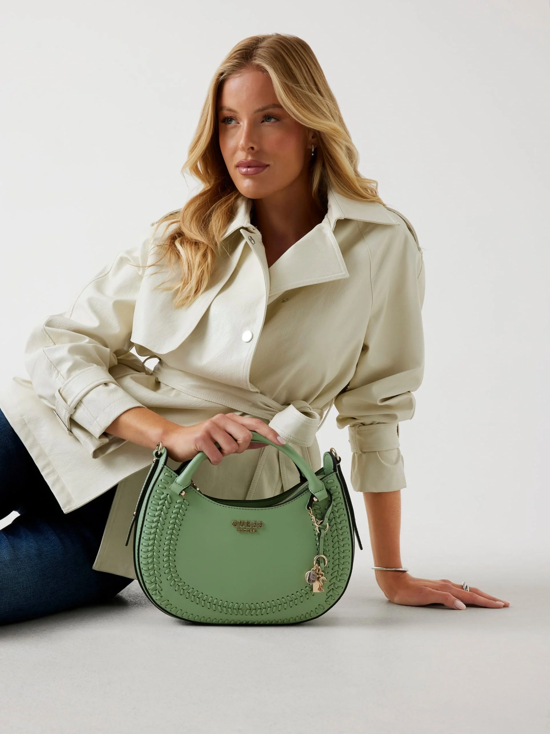 Guess Cruise Kadın Yeşil El Çantası HWNG9667060-EUC