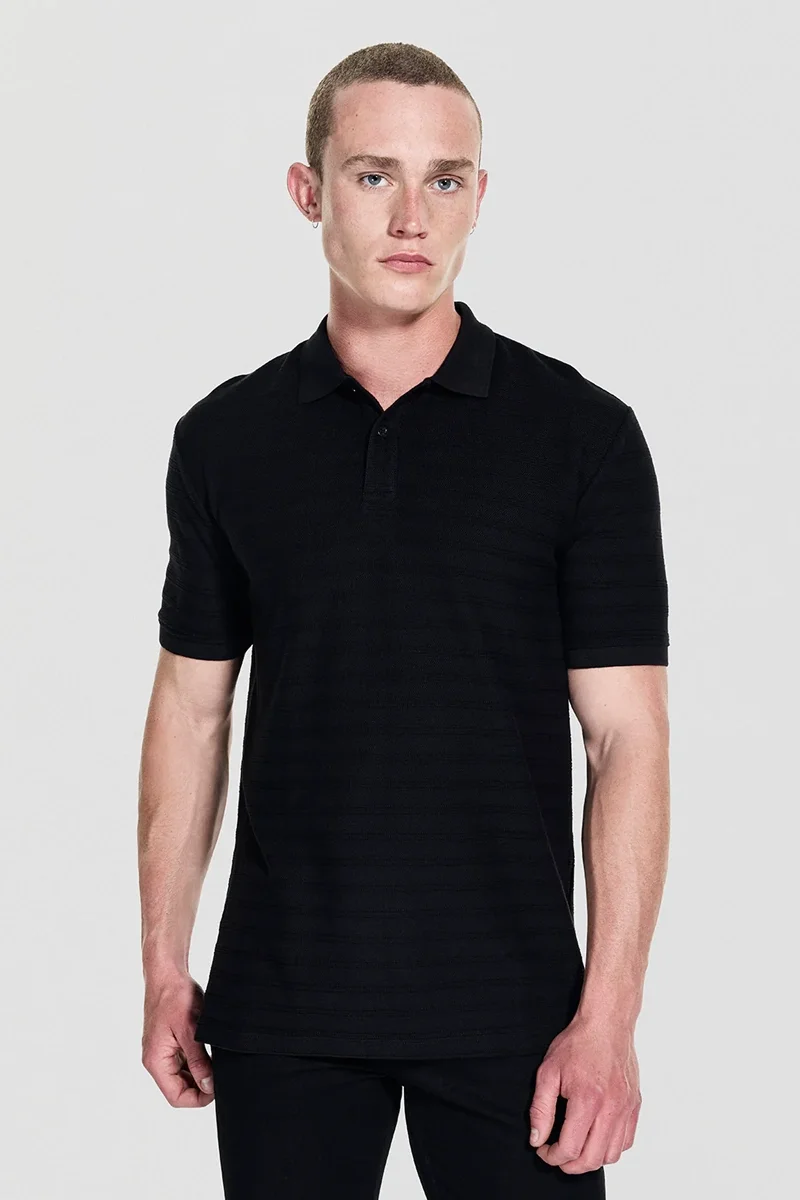 Guess Designed Erkek Siyah Regular Fit Polo T-Shirt M5YP01KCXZ1-JBLK