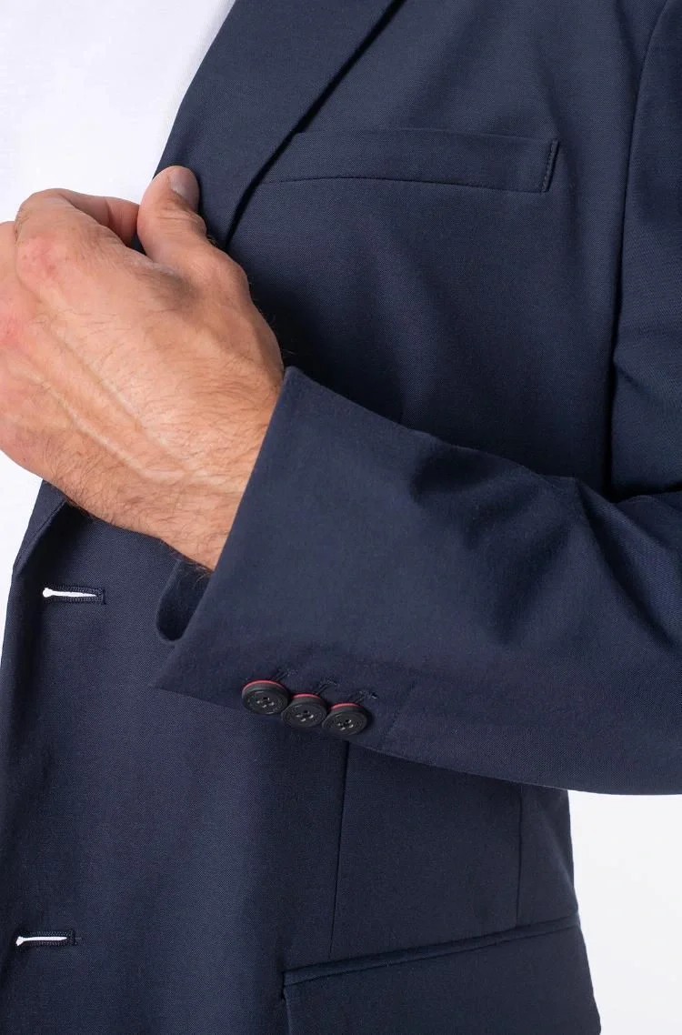 Guess Eaton Erkek Lacivert Tek Düğmeli Blazer M4YN00WG9Z2-G7V2