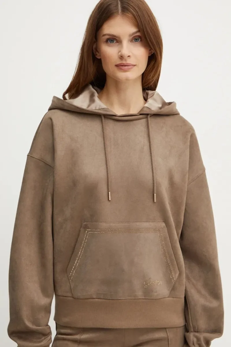 Guess Eco Kadın Krem Scuba Sweatshirt W4BQ09KAUJ2-A115