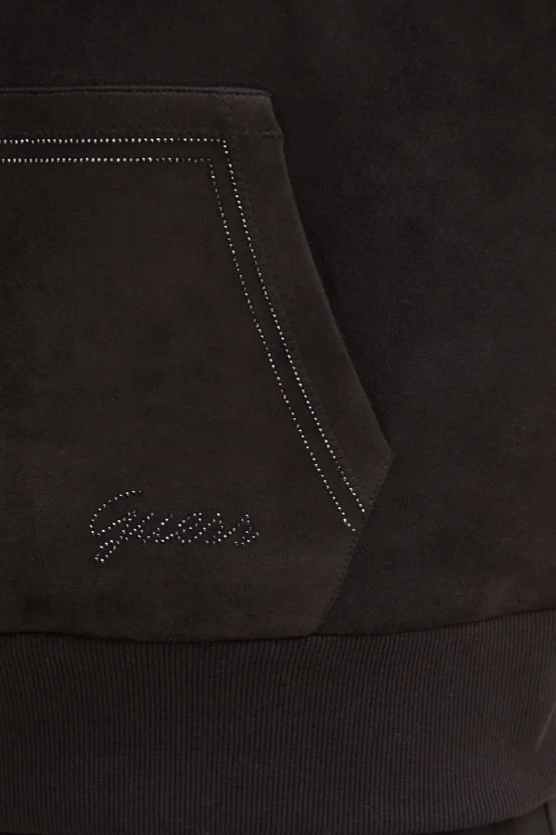 Guess Eco Kadın Siyah Scuba Sweatshirt W4BQ09KAUJ2-JBLK