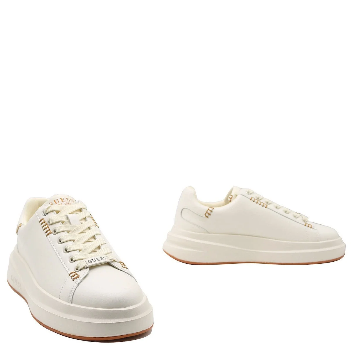 Guess Elba Erkek Beyaz Deri Sneaker FMTLBALEA12-OFFWH