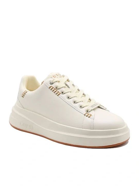 Guess Elba Erkek Beyaz Deri Sneaker FMTLBALEA12-OFFWH
