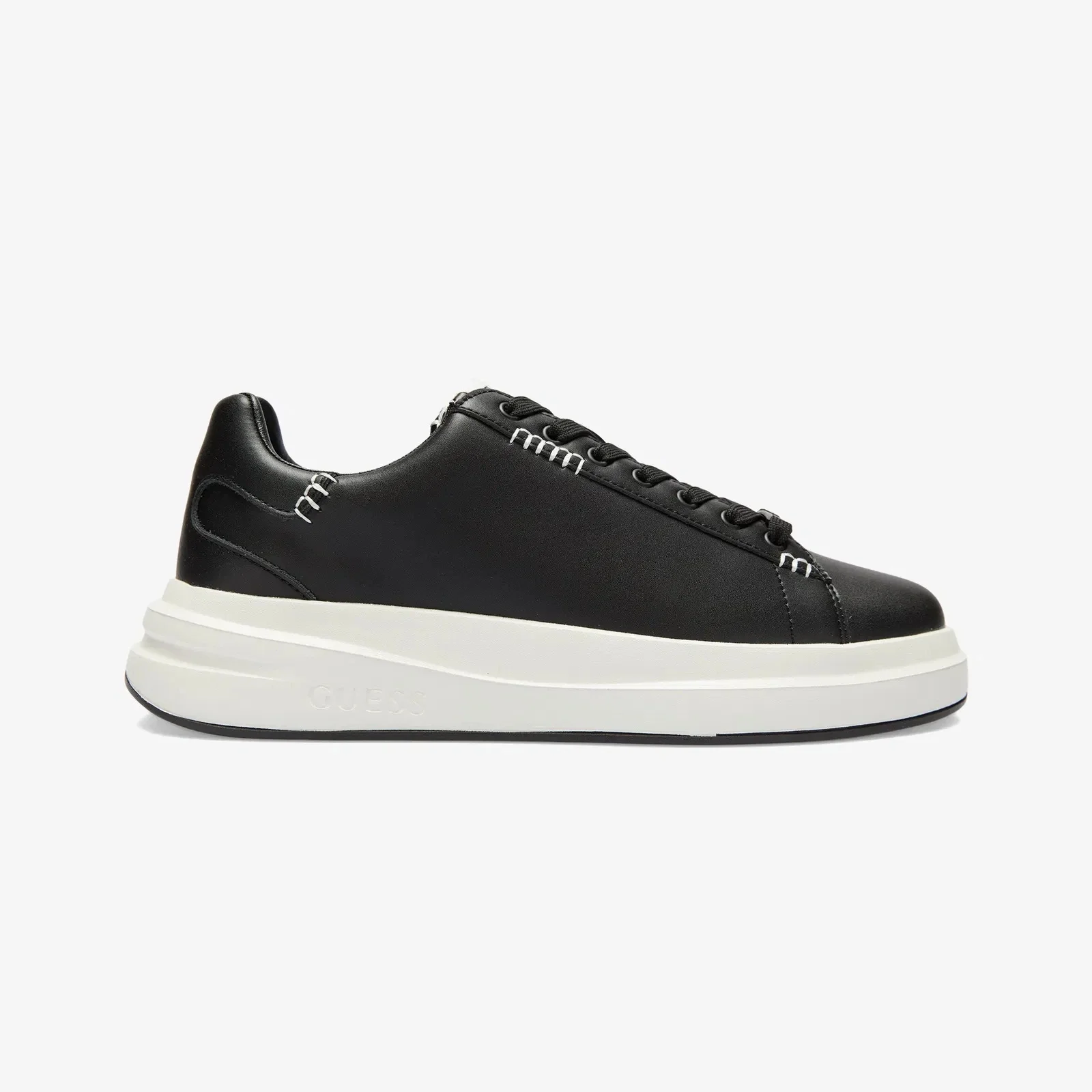 Guess Elba Erkek Siyah Deri Sneaker FMTLBALEA12-BLACK
