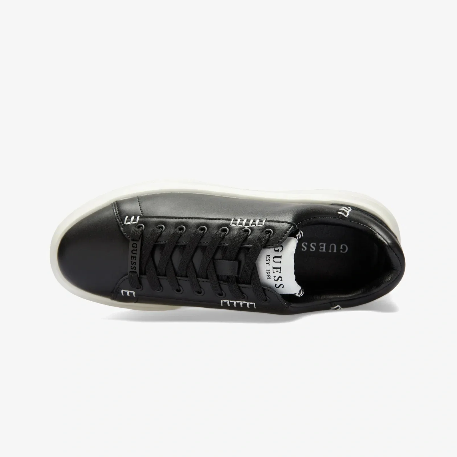 Guess Elba Erkek Siyah Deri Sneaker FMTLBALEA12-BLACK