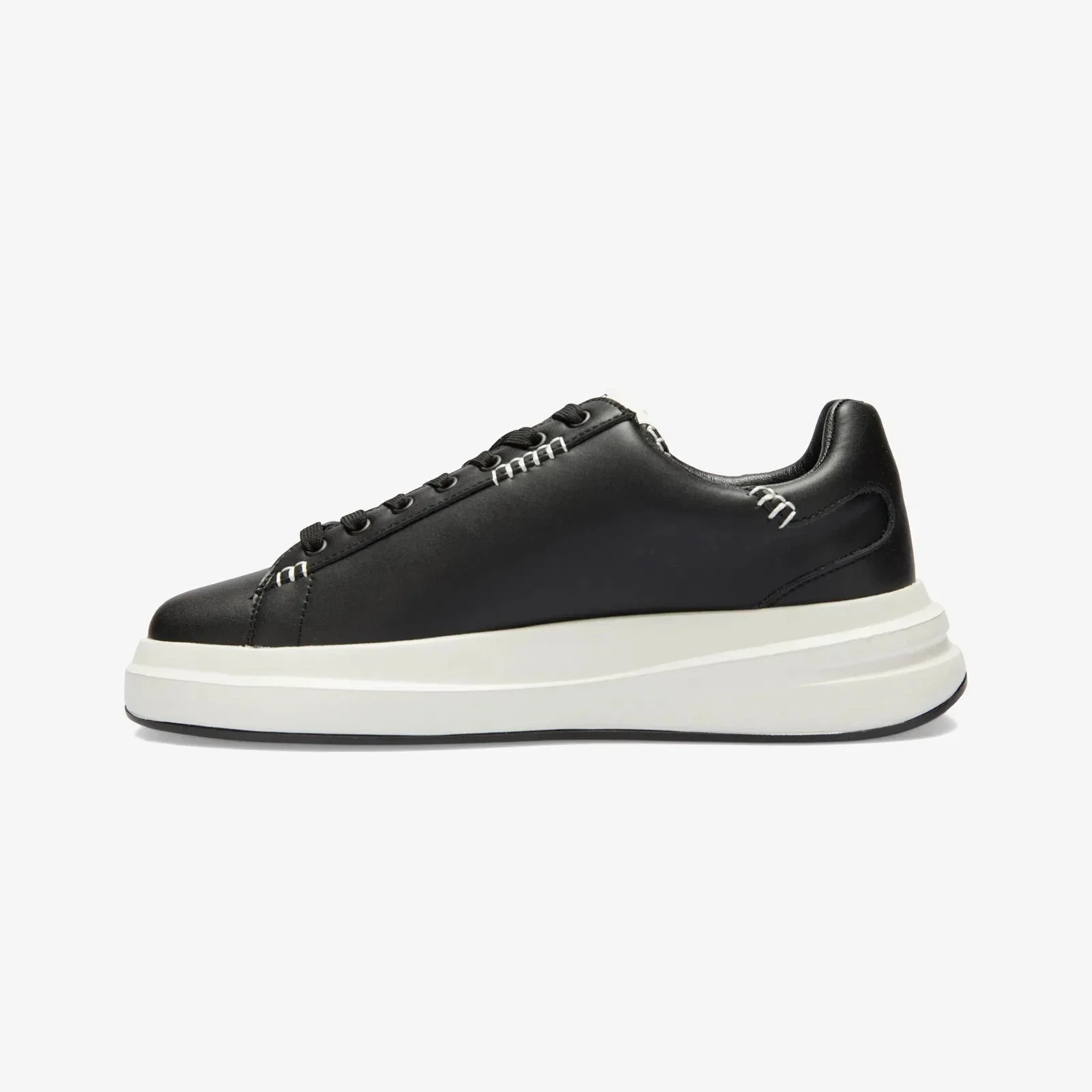 Guess Elba Erkek Siyah Deri Sneaker FMTLBALEA12-BLACK