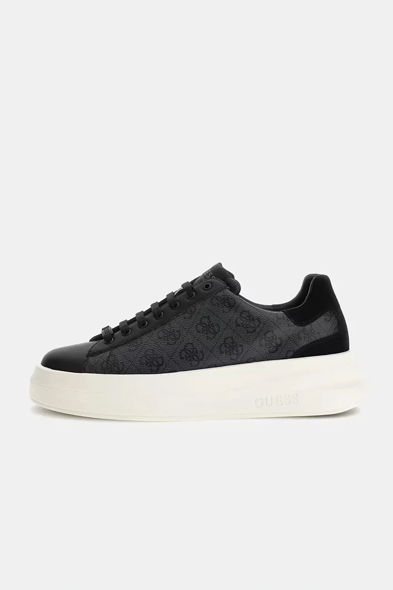Guess Elba Erkek Siyah Deri Sneaker FMPVIBFAL12-BLACK