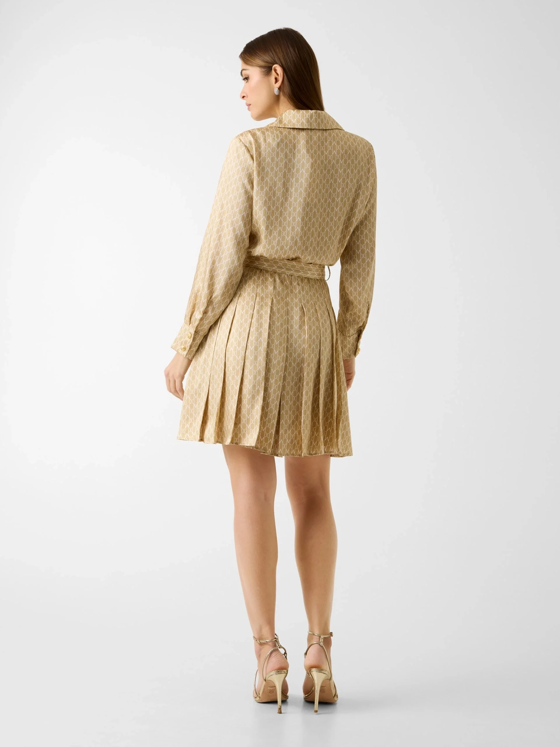 Guess Elida Pileli Uzun Kollu Kadın Çok Renkli Elbise 6RGK307435A-PM7B