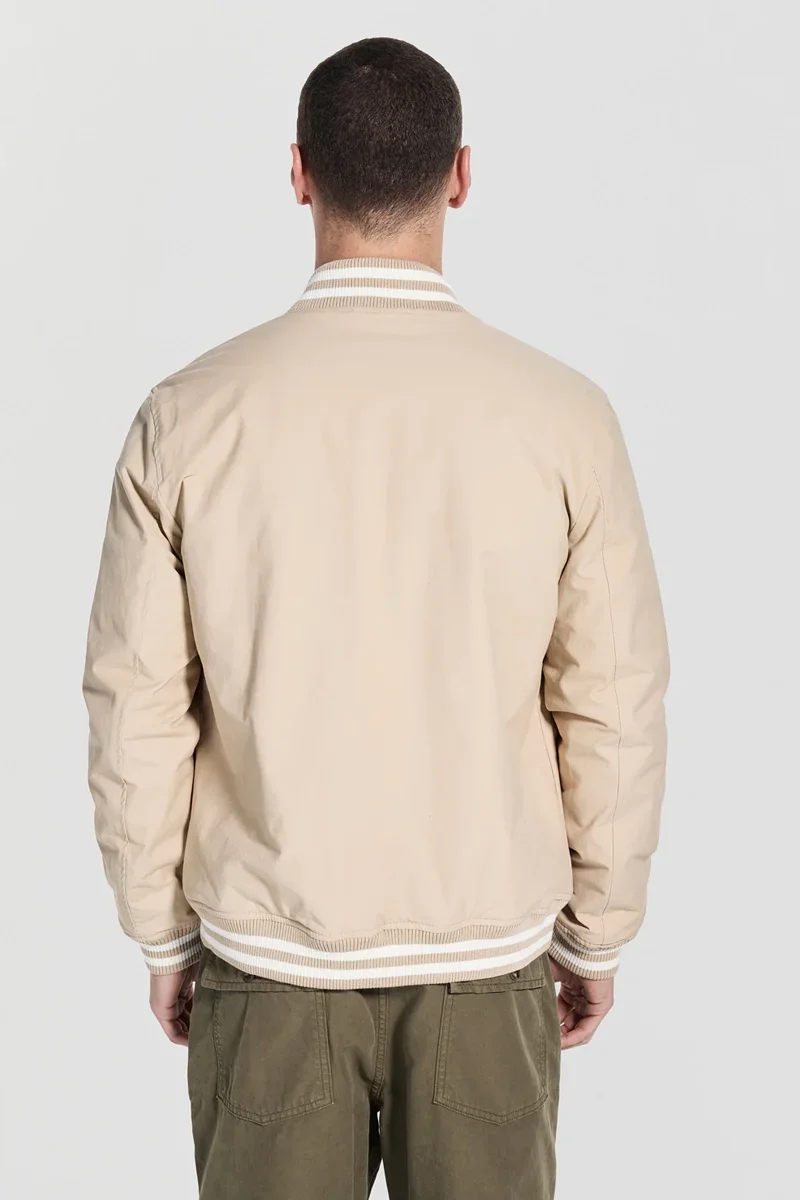 Guess Emblem Erkek Bej Bomber Ceket M5YL18WHEY0-G1FE