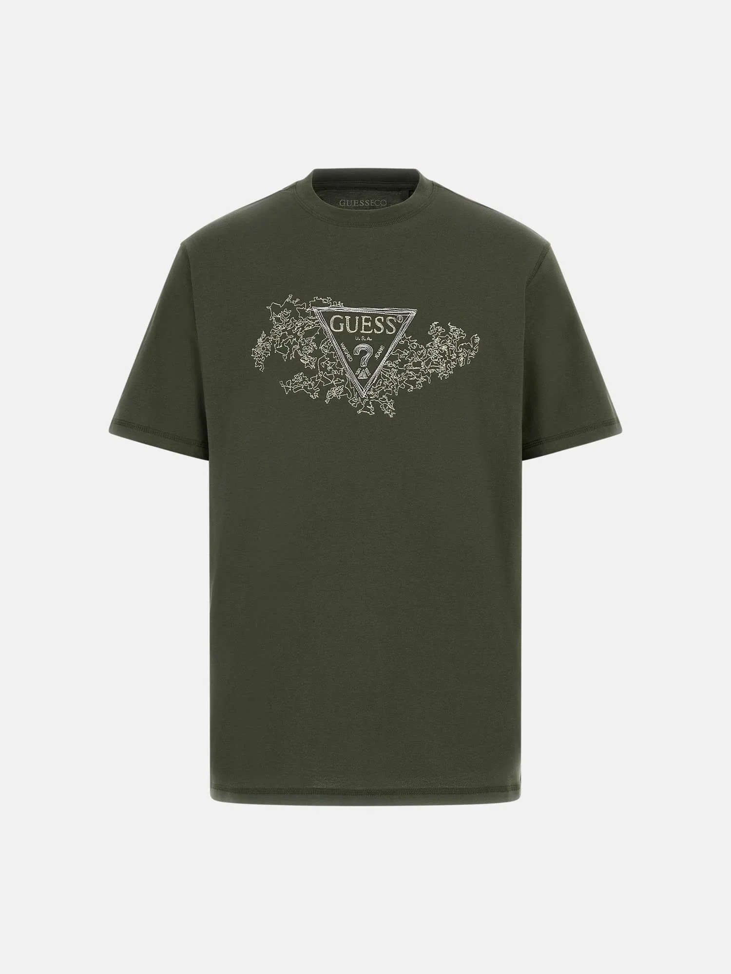 Guess Embroidery Erkek Yeşil Regular Fit T-Shirt M5BI07I3Z14-A81U