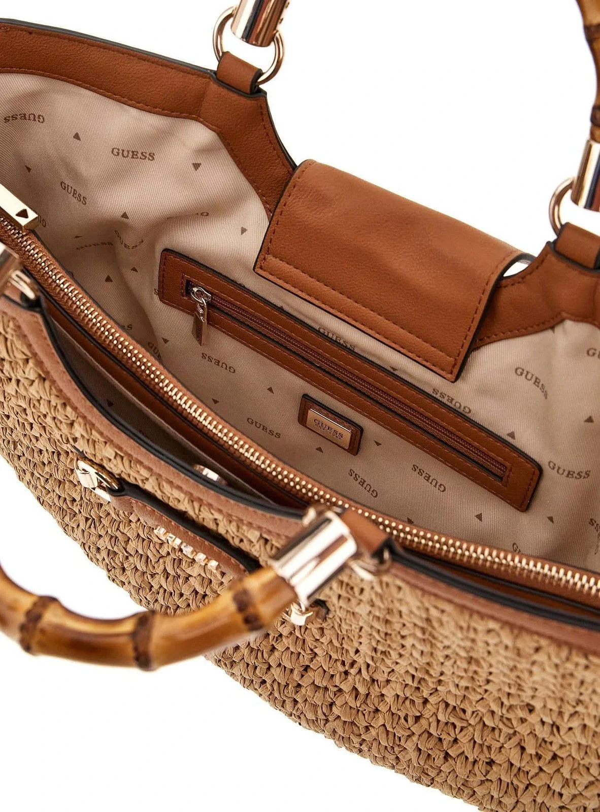 Guess Emelda Kadın Konyak Hasır El Çantası HWWG9232060-NRC