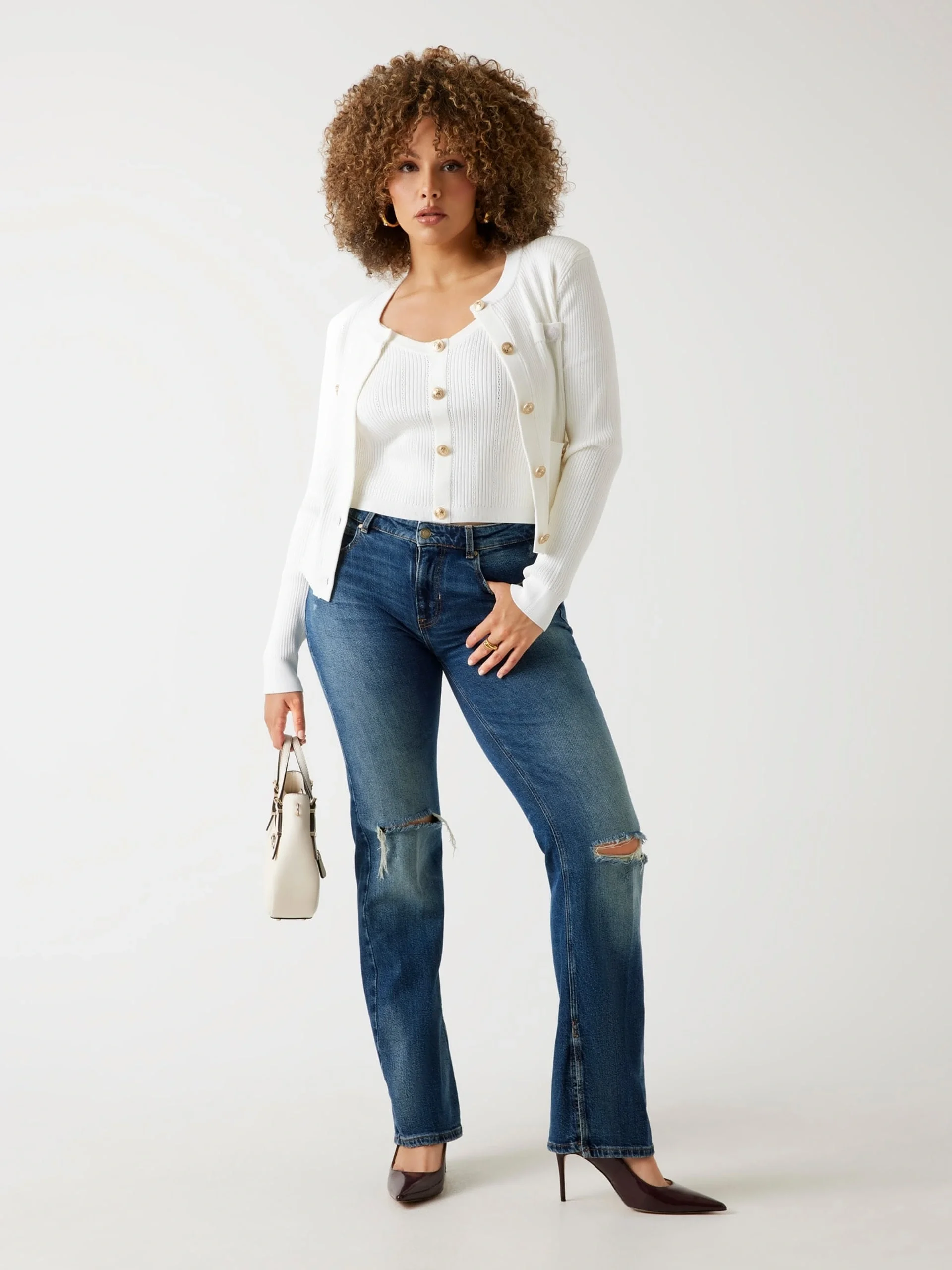 Guess Emmie Kadın Beyaz Triko W5YR10Z0130-G012