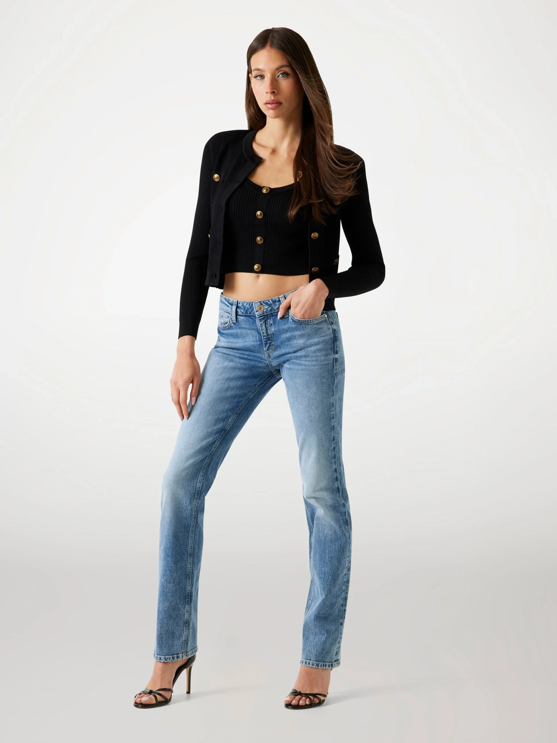 Guess Emmie Kadın Siyah Triko Hırka W5YR09Z0130-JBLK