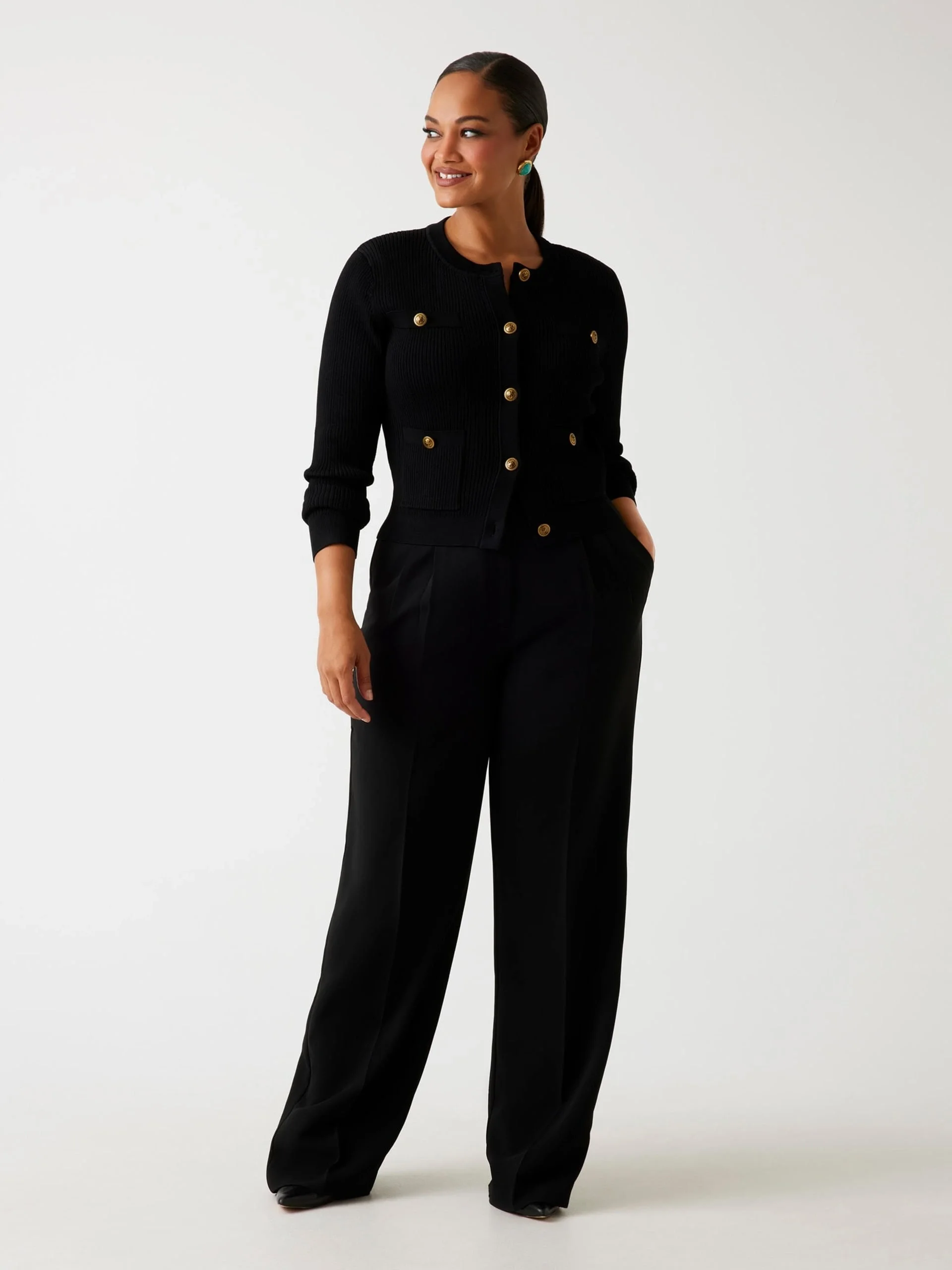 Guess Emmie Kadın Siyah Triko Hırka W5YR09Z0130-JBLK