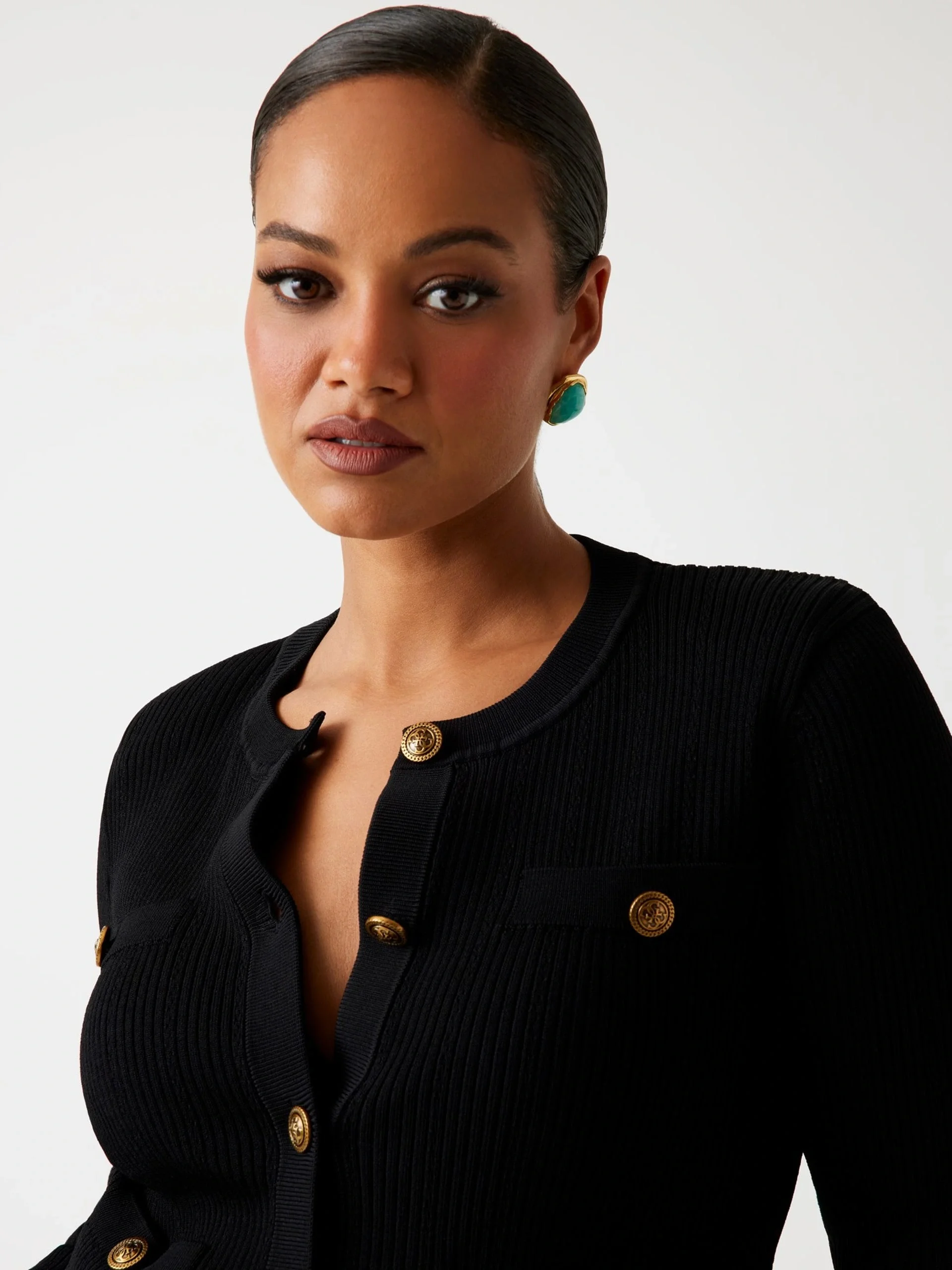 Guess Emmie Kadın Siyah Triko Hırka W5YR09Z0130-JBLK