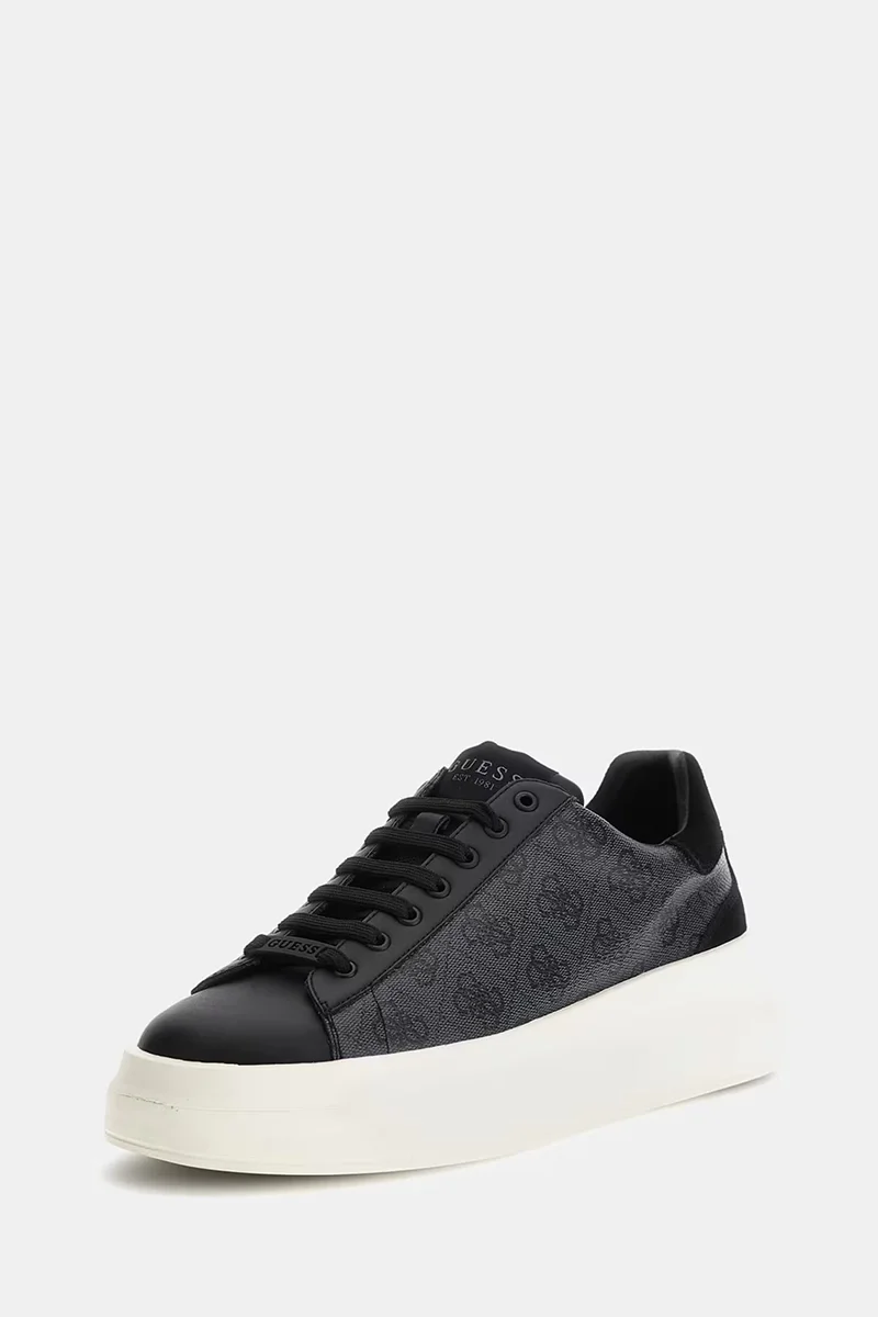 Guess Elba Erkek Siyah Deri Sneaker FMPVIBFAL12-BLACK