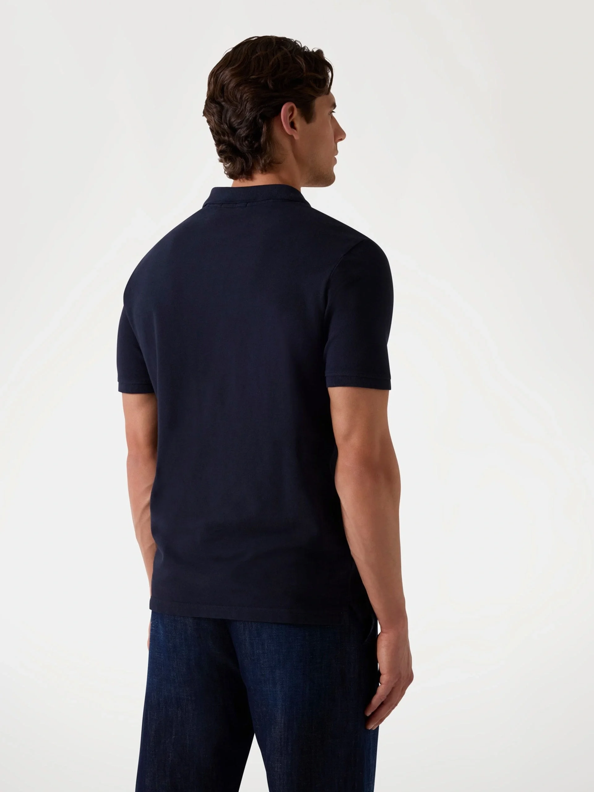 Guess Washed Erkek Lacivert Slim Fit Polo T-Shirt M2YP24KC9T1-G7V2