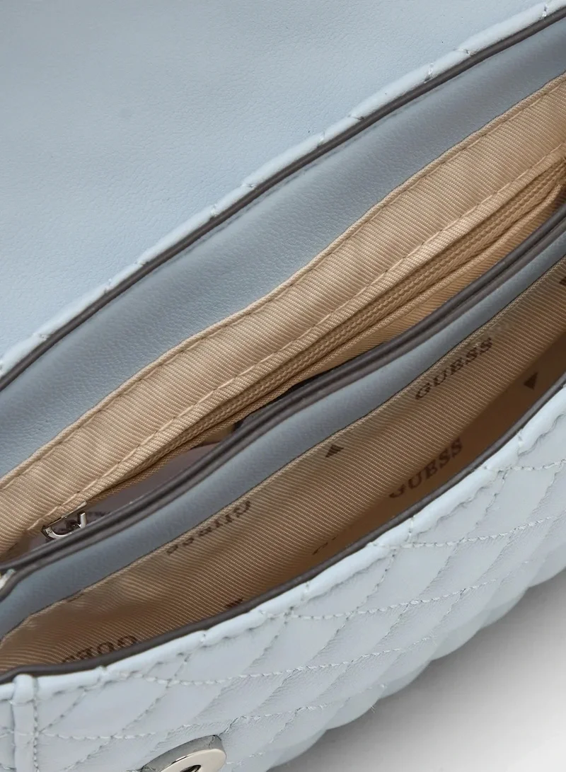 Guess Ever Flap Kadın Mavi Omuz Çantası HWEY8679780-MYB