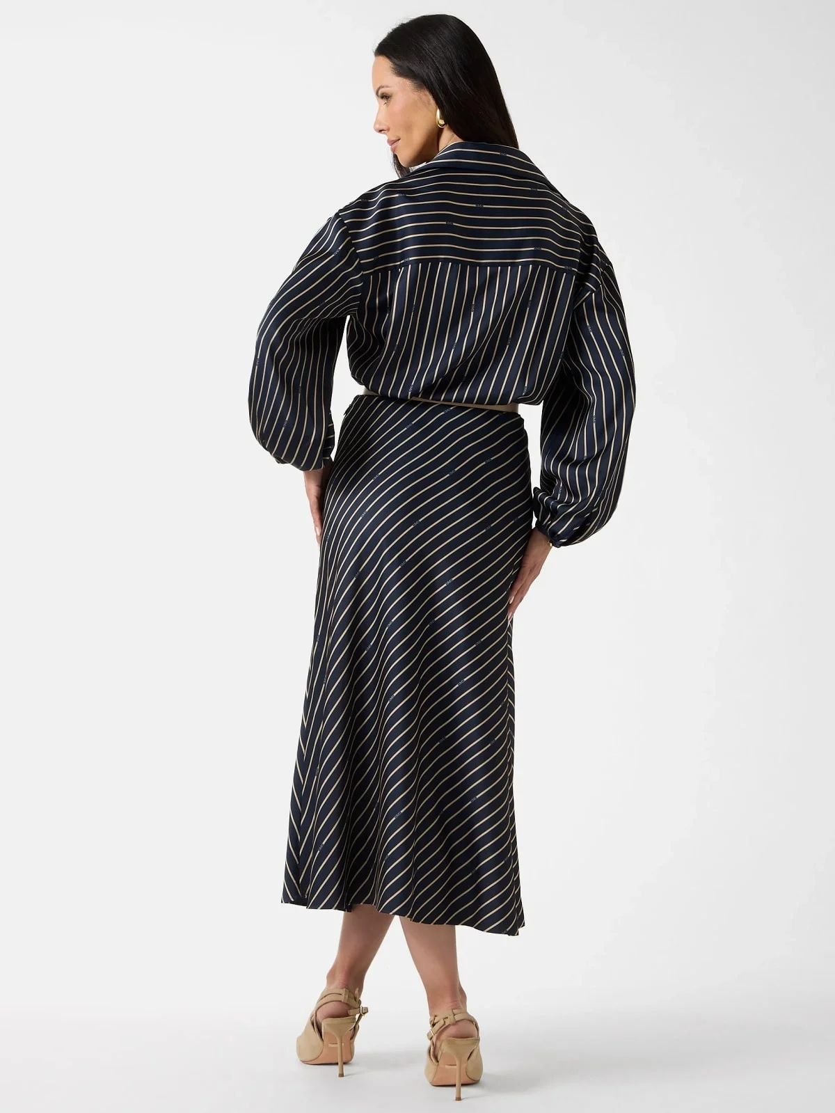 Guess Fatou Uzun Kollu Kadın Mavi Elbise 6RGK467430A-PMBV