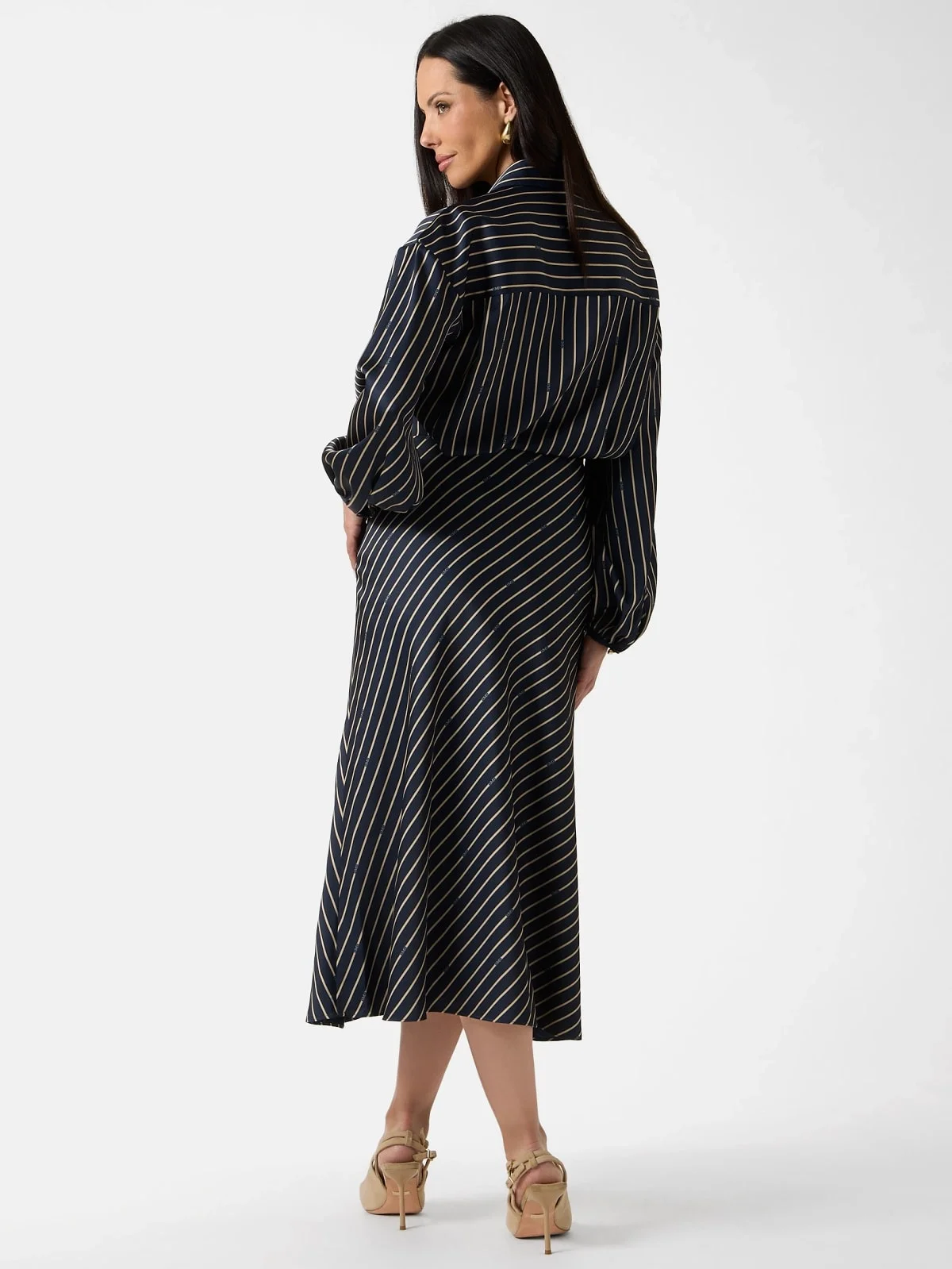 Guess Fatou Uzun Kollu Kadın Mavi Elbise 6RGK467430A-PMBV