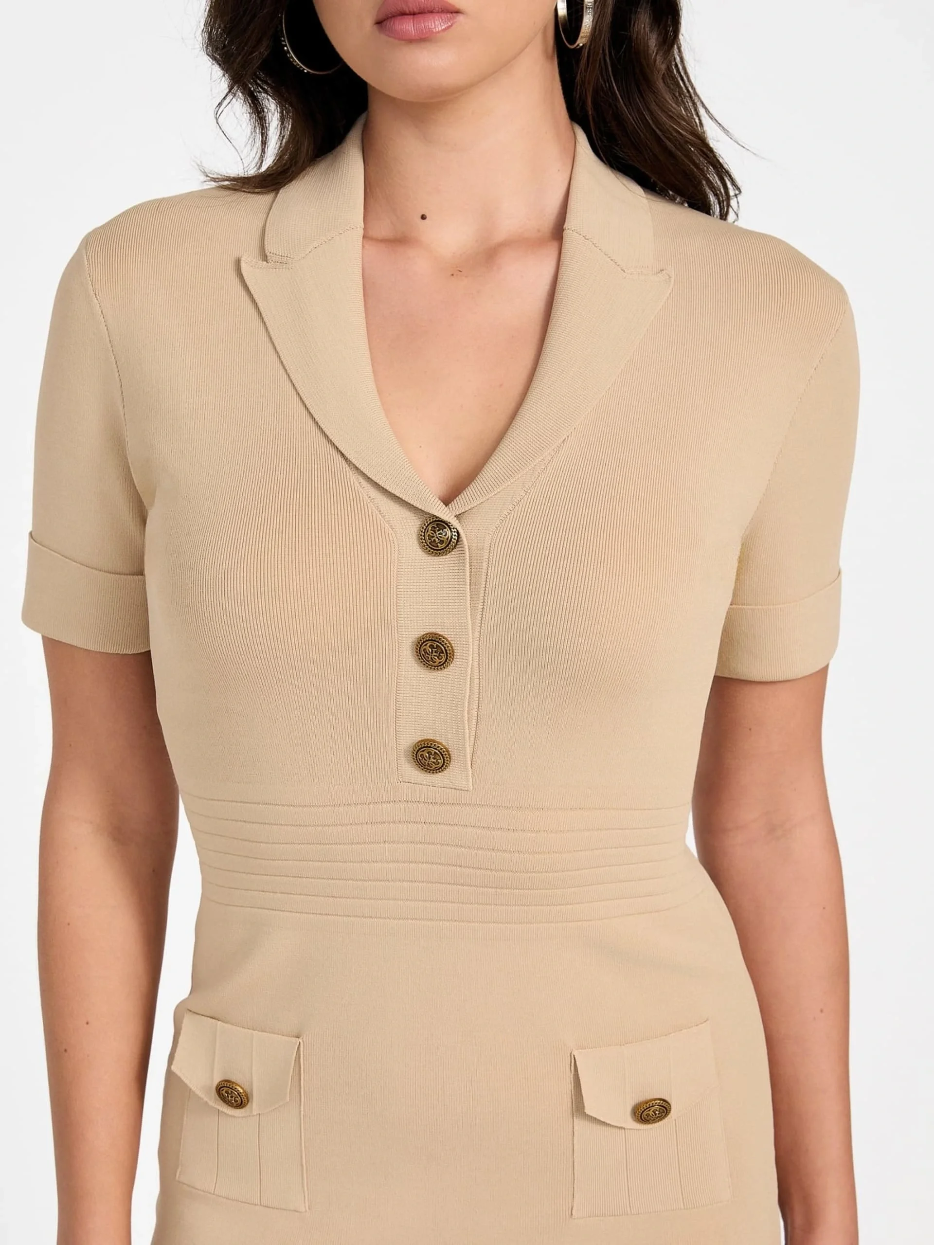 Guess Felicity Kadın Kahverengi Triko Elbise W5YK29Z0130-G1L7