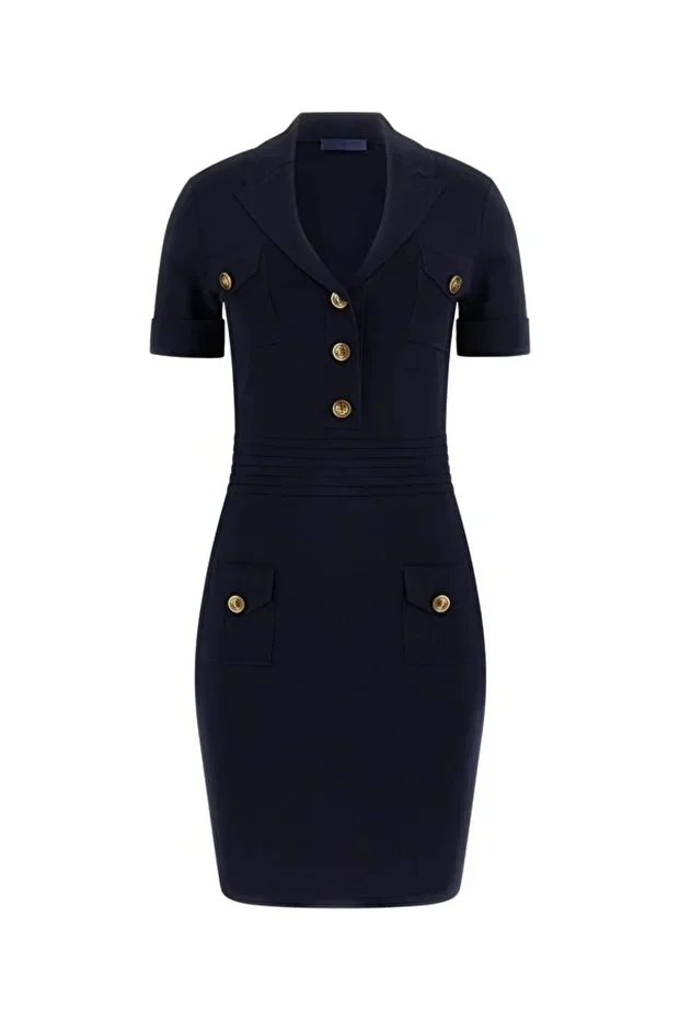 Guess Felicity Kadın Lacivert Triko Elbise W5YK29Z0130-G7V2