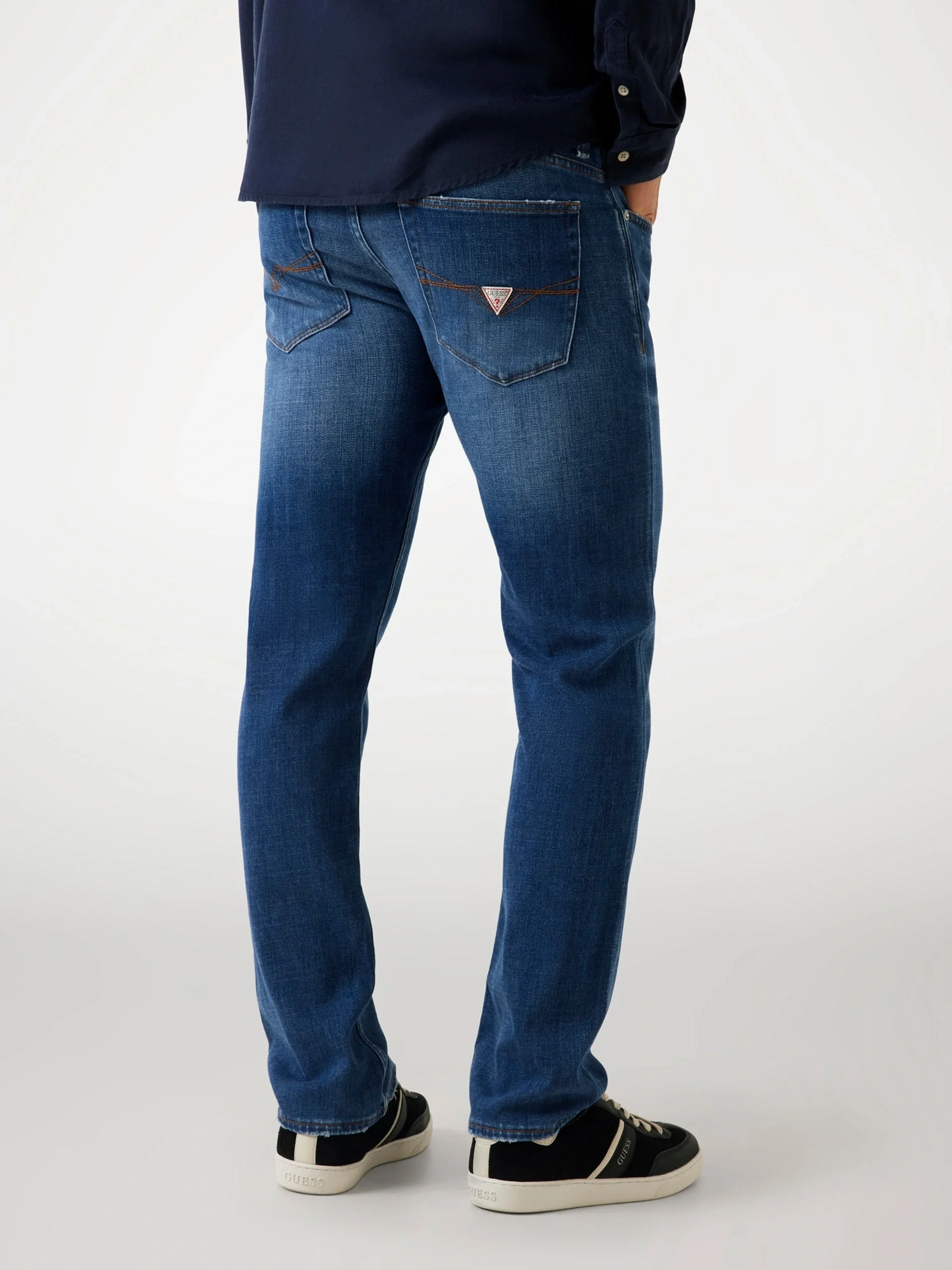 Guess Finnley Erkek Lacivert Slim Fit Jean M5YAS2D5QB1-CULR