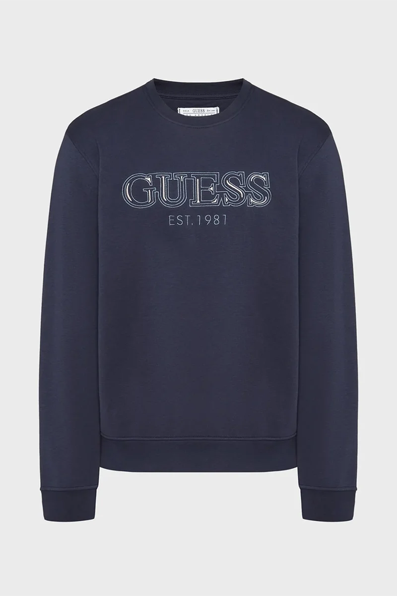 Guess Fleece Erkek Lacivert Sweatshirt M5BQ08K9Z21-G7V2
