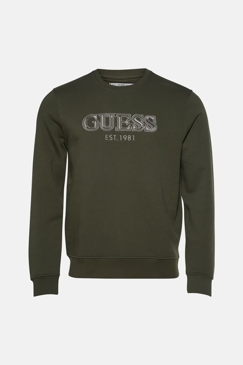 Guess Fleece Erkek Yeşil Sweatshirt M5BQ08K9Z21-A81U