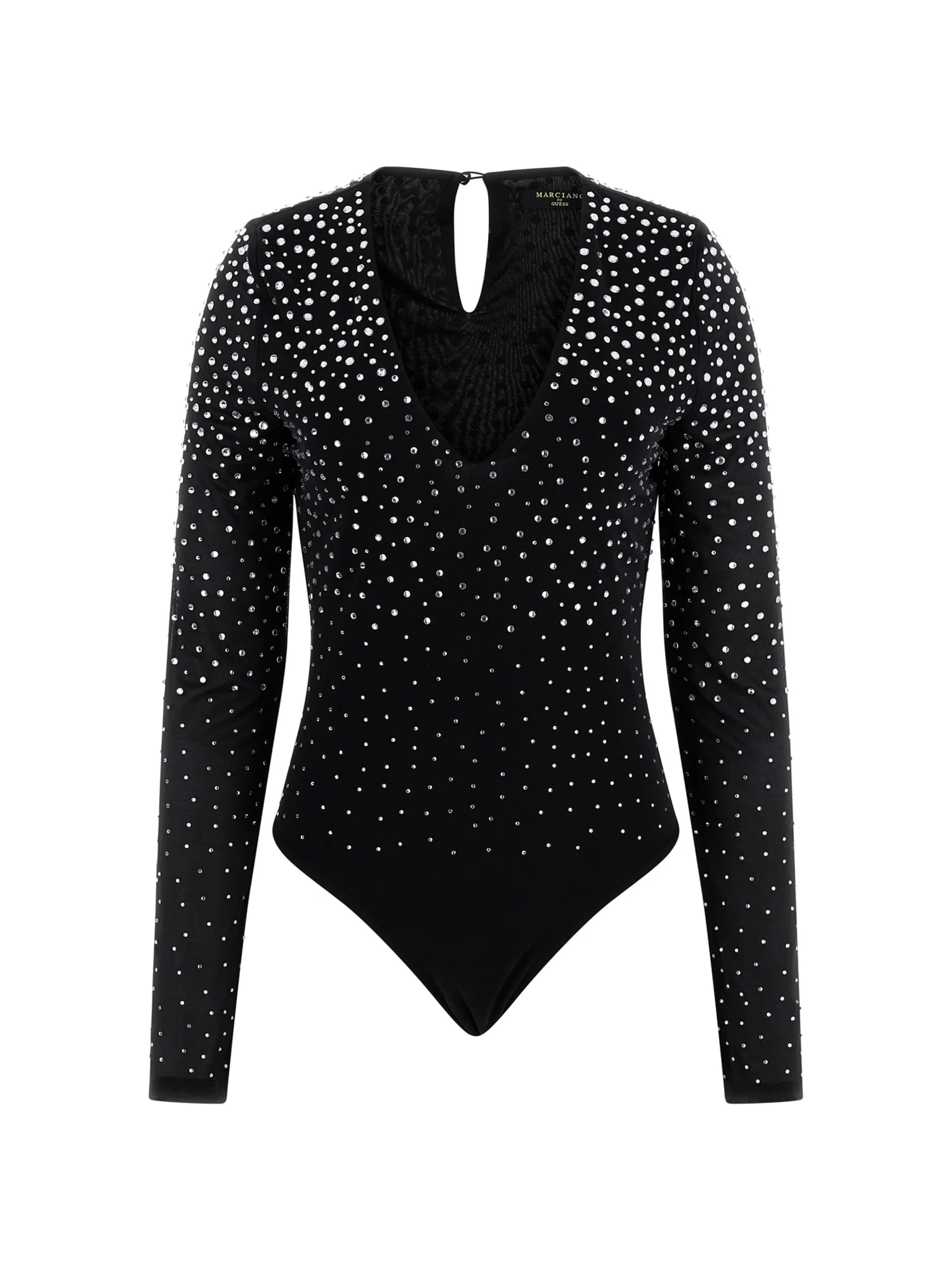 Guess Giselle Uzun Kollu Kadife Kadın Siyah Body 6RGP086359A-JTMU