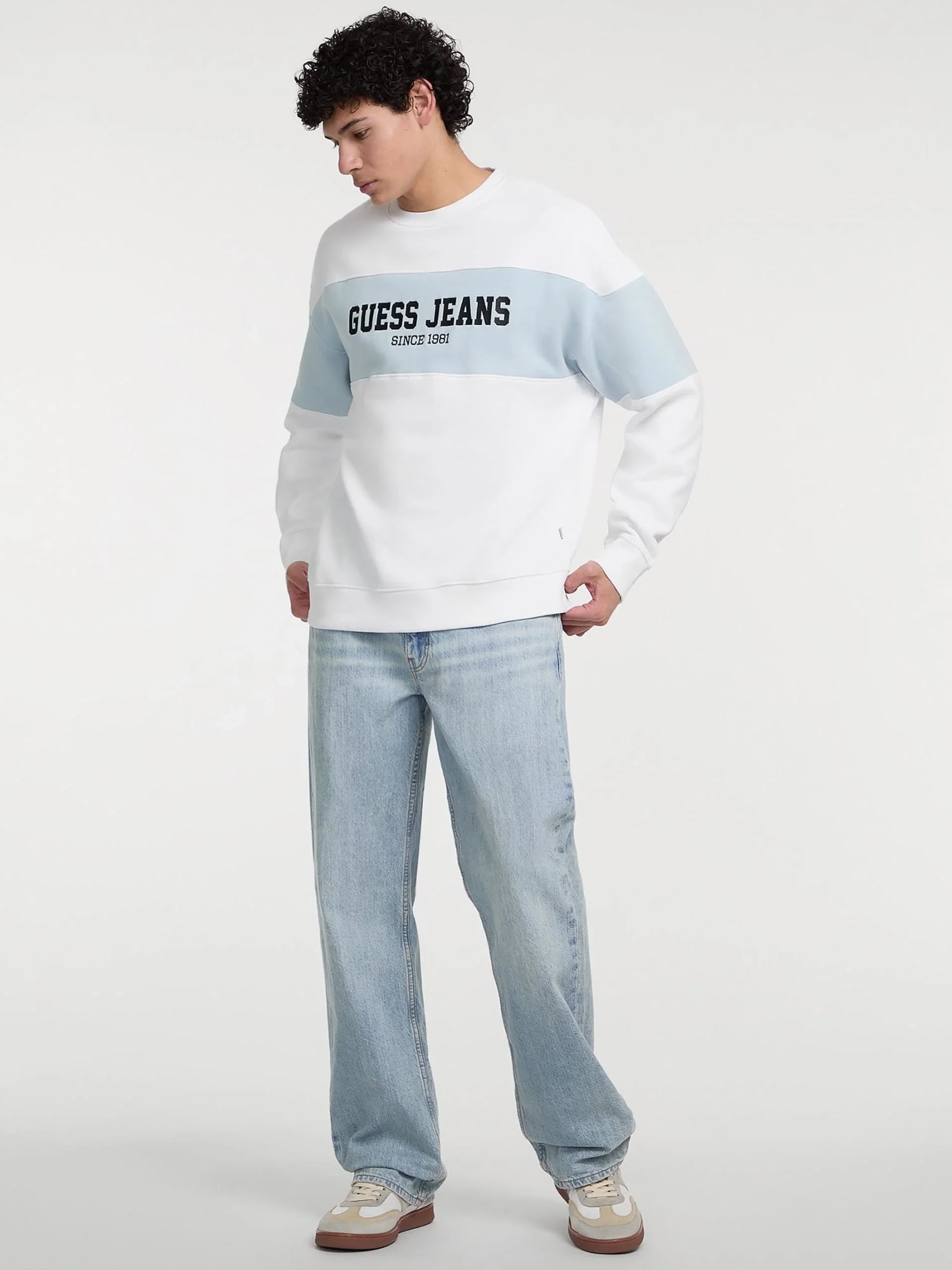 Guess Gj Cn Os Erkek Beyaz Sweatshirt M4BQ39K9V31-G011