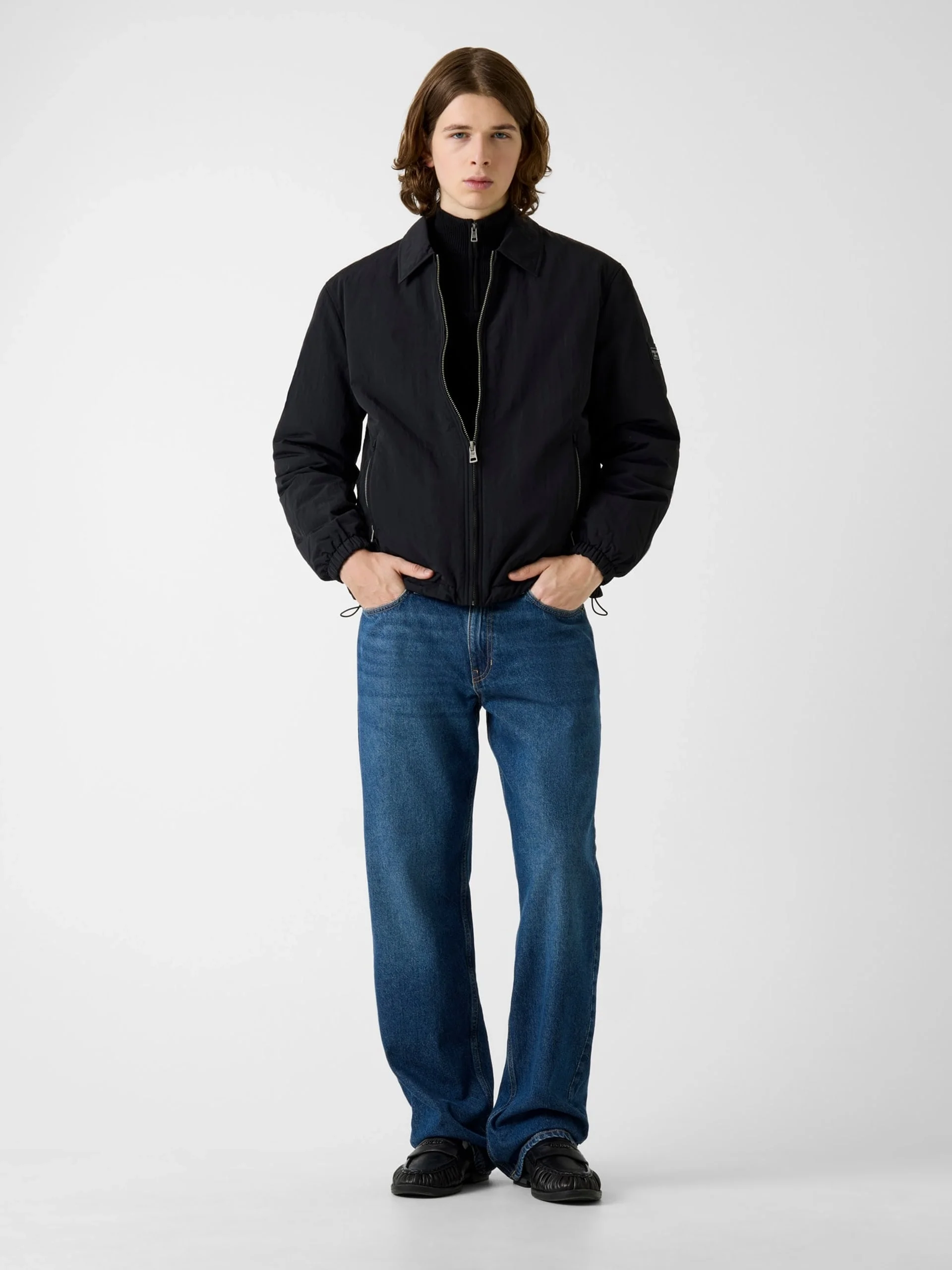 Guess GJ Dolgulu Naylon Erkek Siyah Ceket M6RL0KWGYL2-JBLK