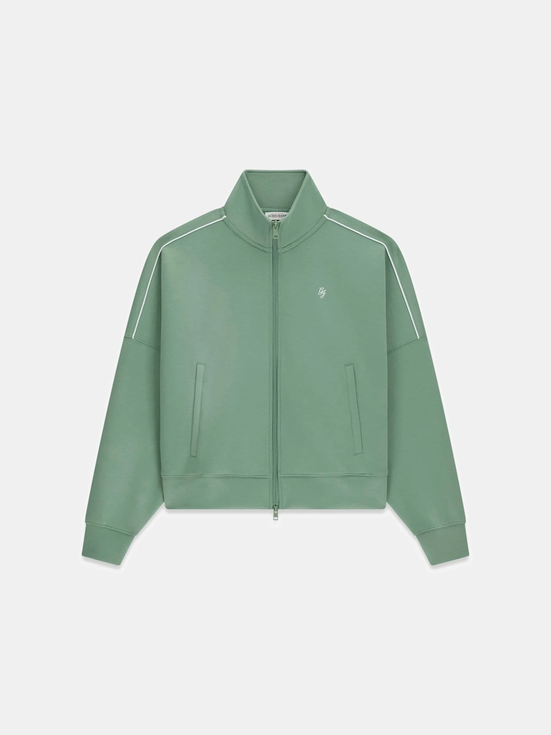 Guess GJ Düşük Omuzlu Scuba Eşofman Kadın Yeşil Sweatshirt W6RQ10KD122-G8FD