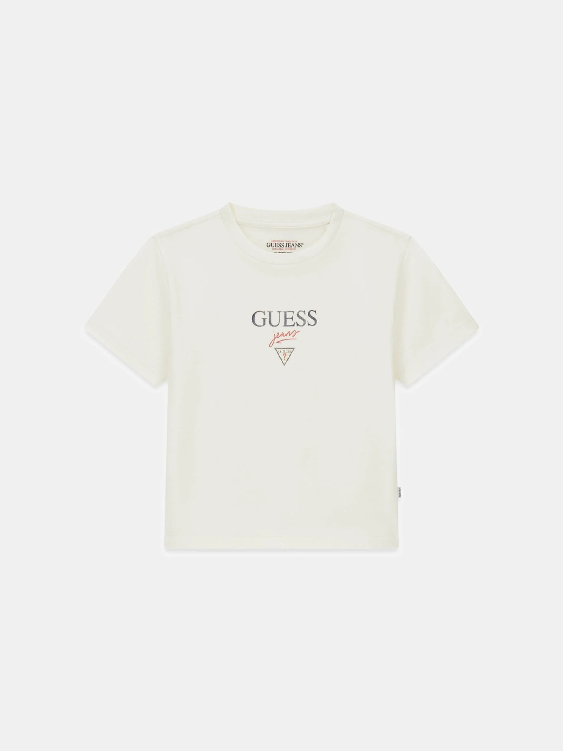 Guess GJ Kısa Kollu Bisiklet Yaka Baby Baker Kadın Krem T-shirt W6RI15J1314-G053