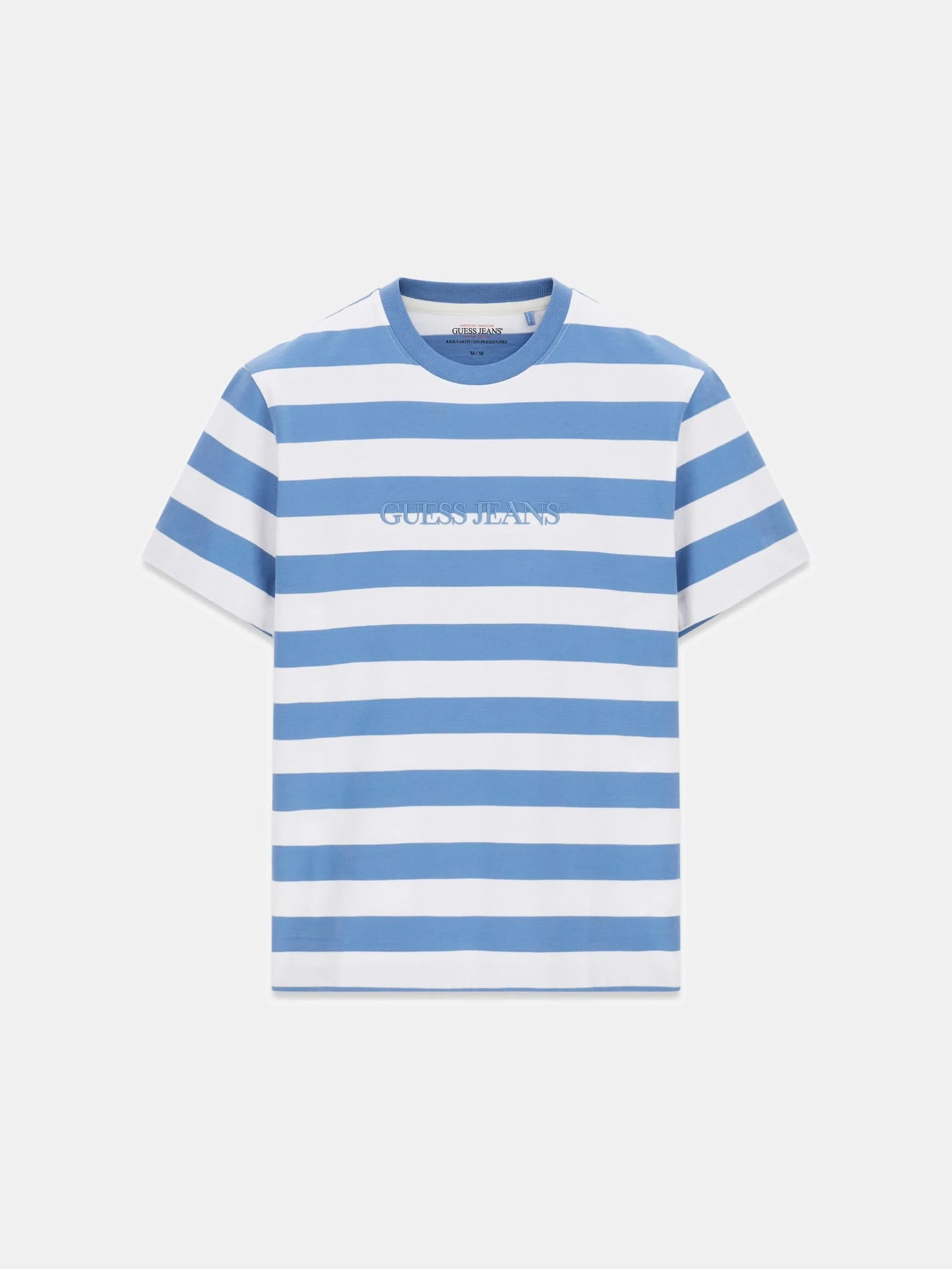 Guess GJ Kısa Kollu Bisiklet Yaka Normal Kesim Çizgili Erkek Çok Renkli T-shirt M4YI84K9XF1-S7ZL