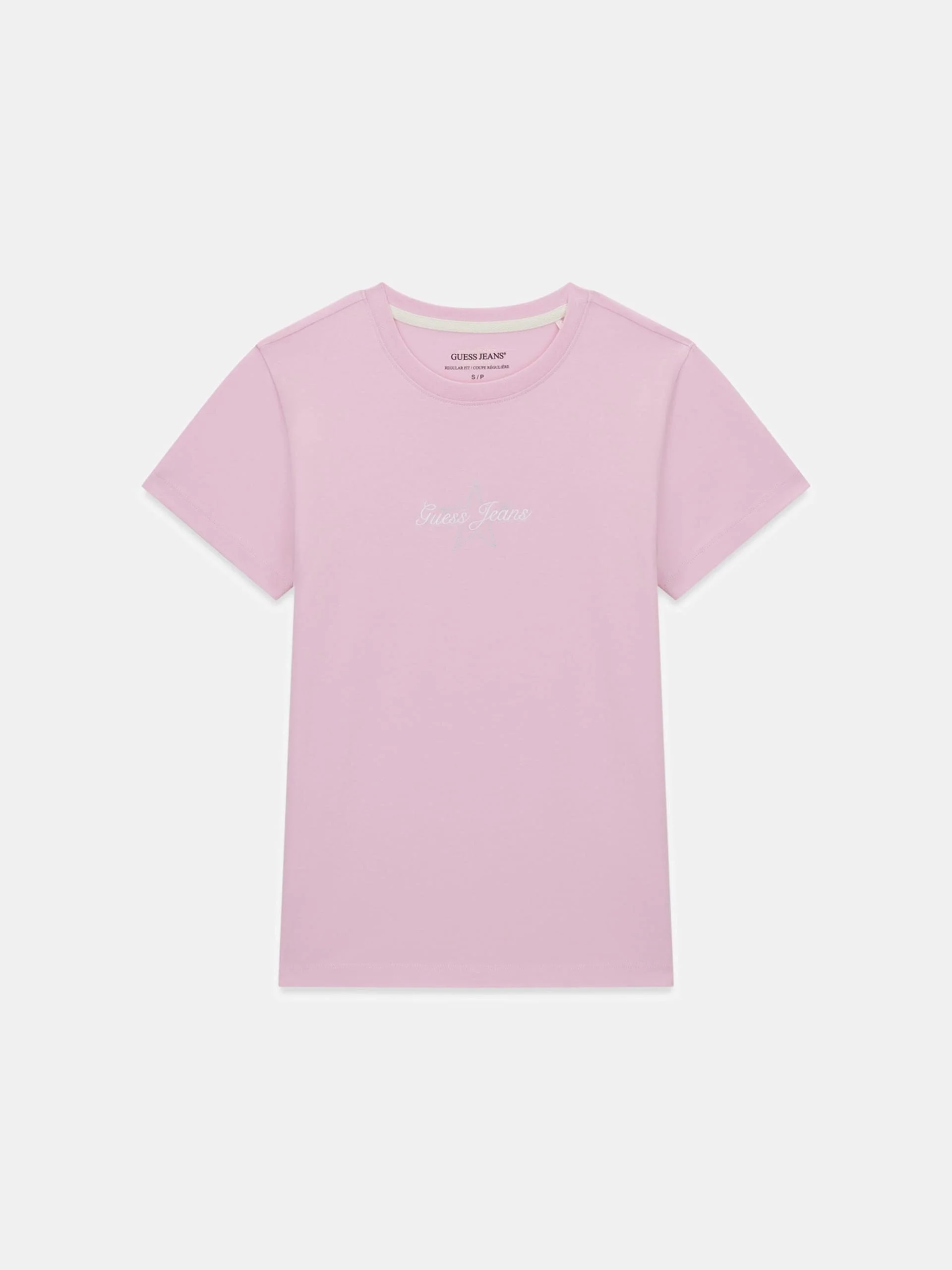 Guess GJ Kısa Kollu Bisiklet Yaka Normal Kesim Yıldız Nakışlı Kadın Pembe T-shirt W6RI18J1314-G65F